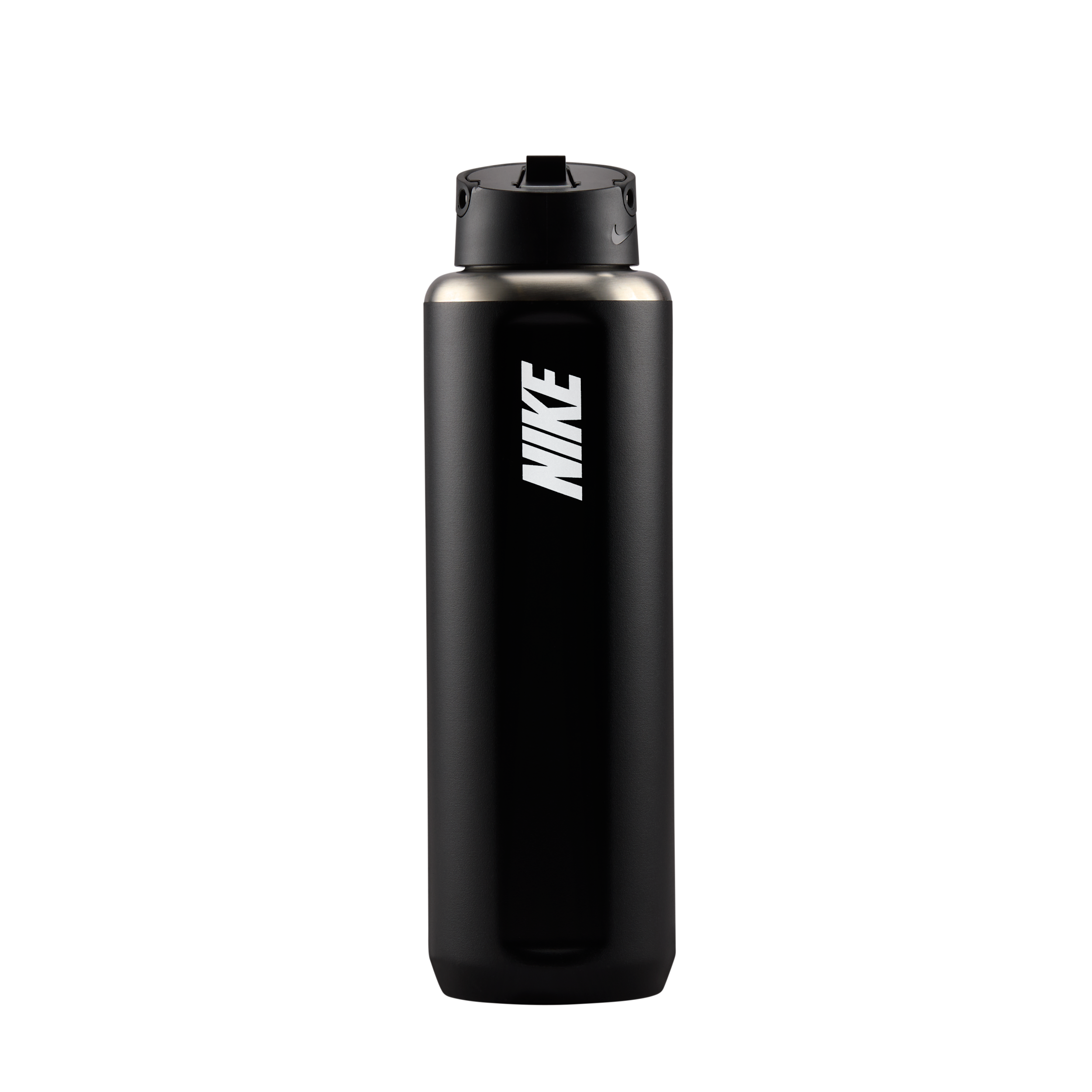 Nike Recharge Stainless Steel Straw Bottle (32 Oz) In Black