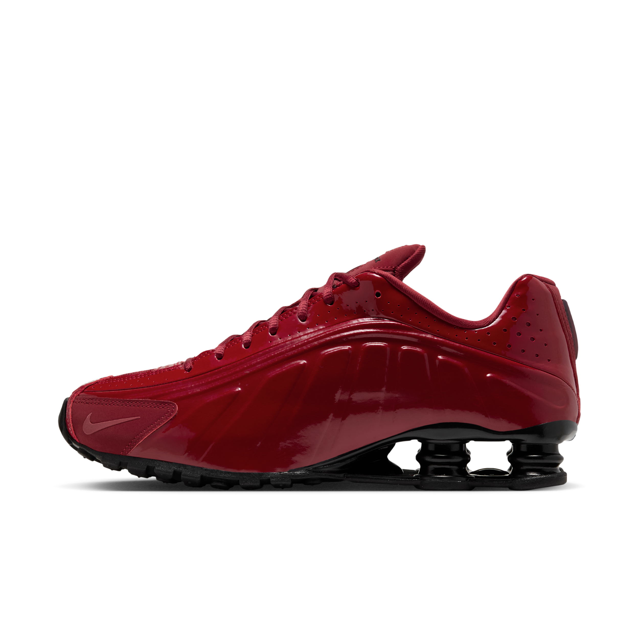 Nike Men's Shox R4 Shoes in Red | IR5799-600