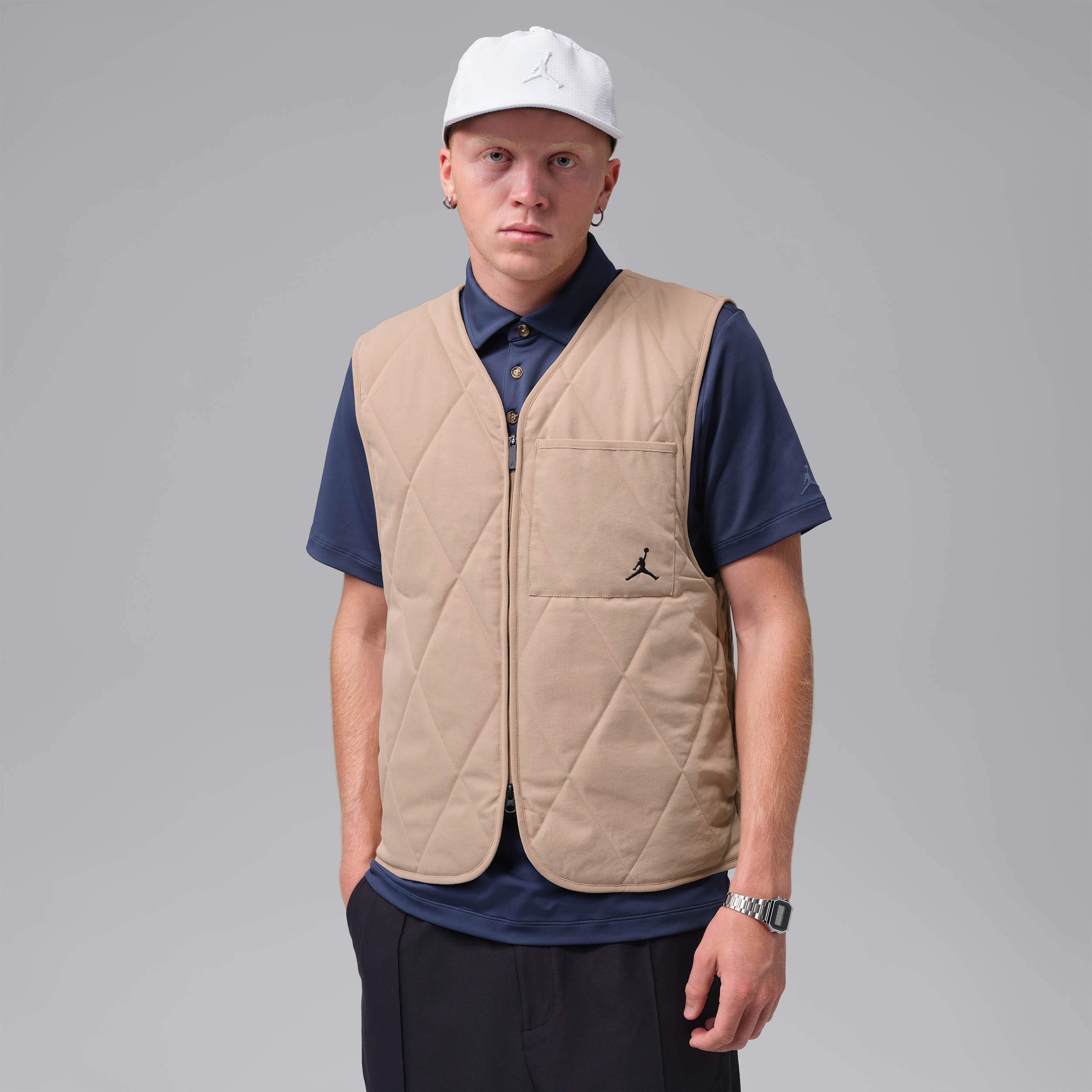 Men's Jordan Sport Therma-FIT Golf Vest in Brown | HQ8679-247