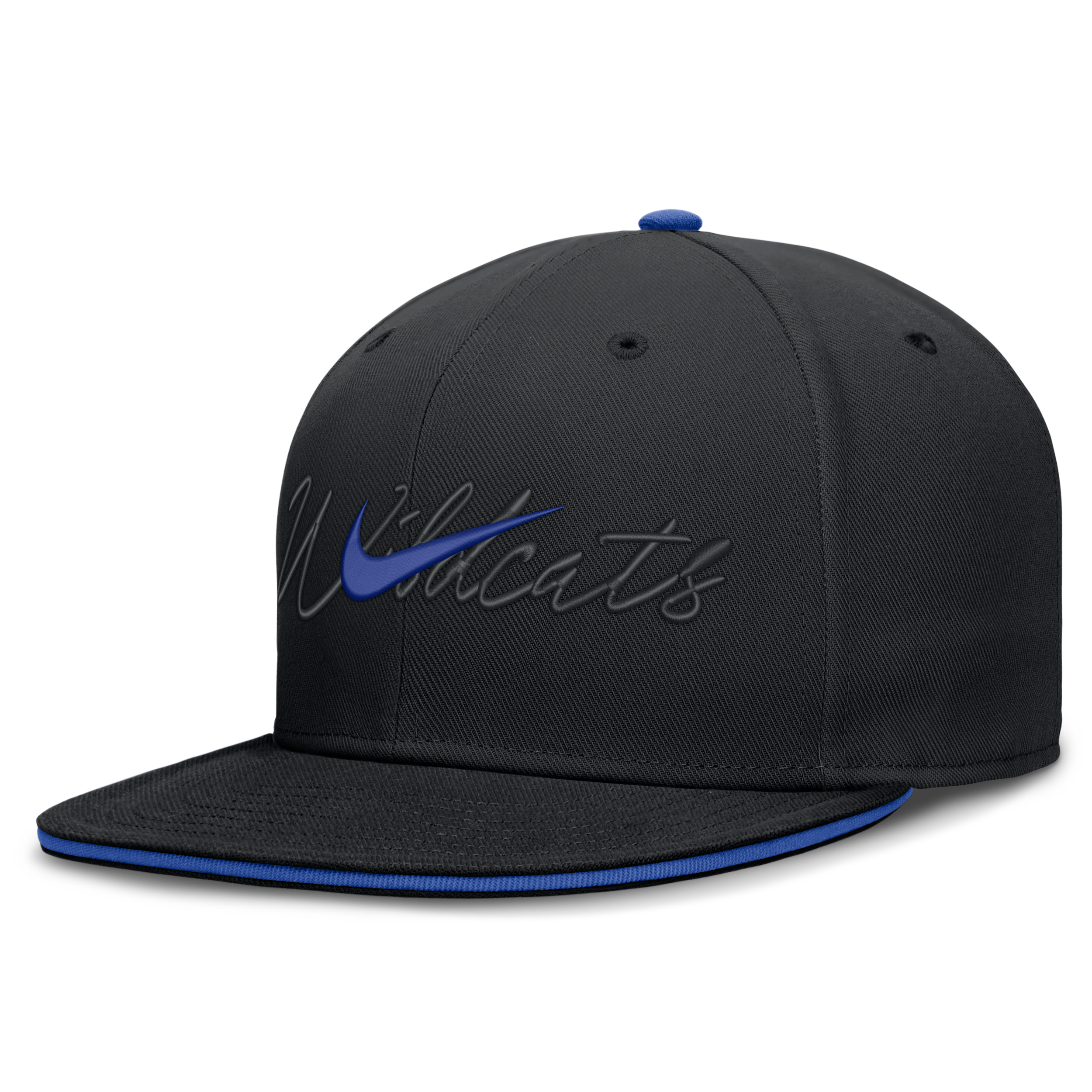 Nike Men's Black Kentucky Wildcats Dri-fit Primetime Script Fitted Hat - Black
