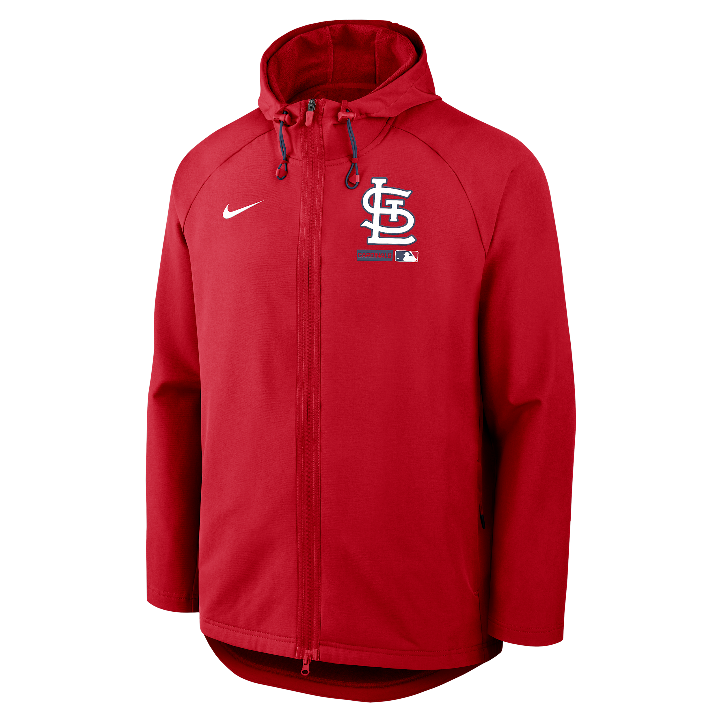 St. Louis Cardinals Authentic Collection Nike Men's Therma-FIT MLB Full-Zip Hooded Jacket in Red | 04HC036NSCN-FHP