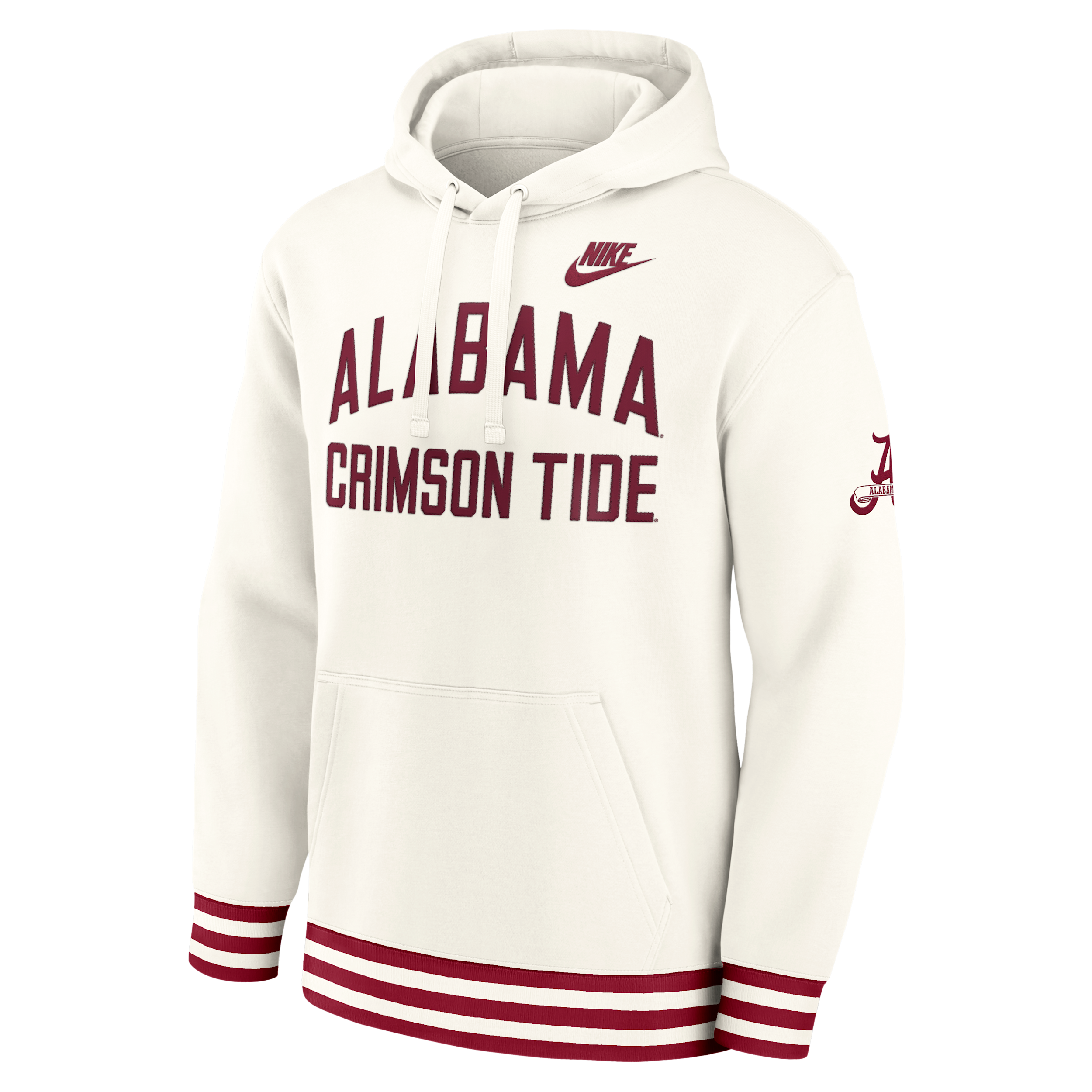 Nike Men's Cream Alabama Crimson Tide Legacy Retro Pullover Hoodie - Cream, Crimson