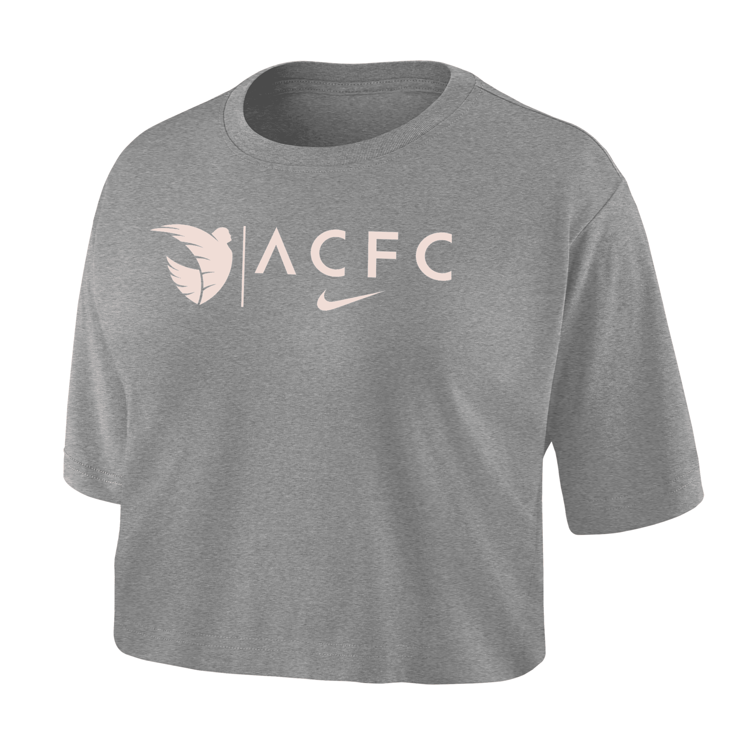 Nike Angel City Fc  Women's Dri-fit Soccer Cropped T-shirt In Grey