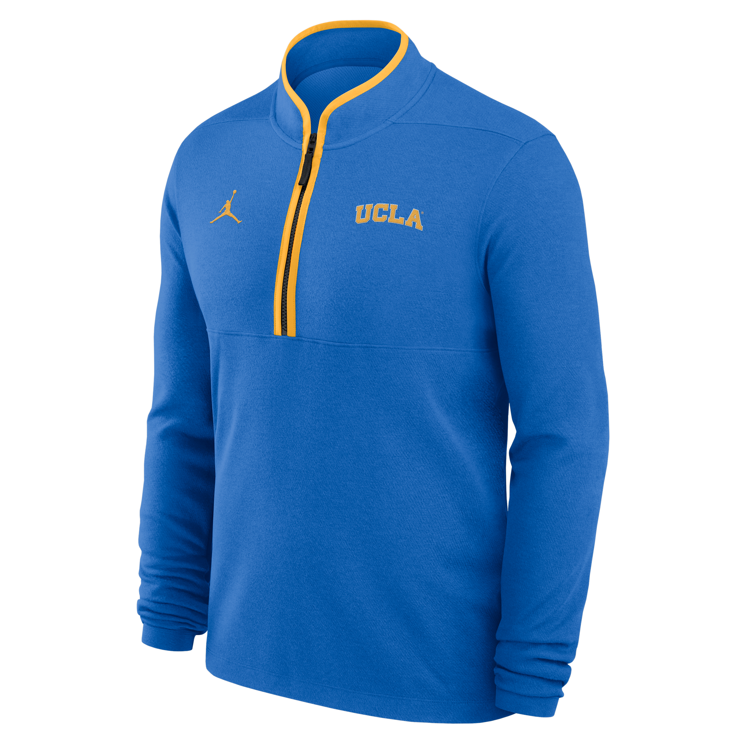 Men's UCLA Courtside Jordan Brand Dri-FIT College Half-Zip Top in Blue | JJ4309WTUCL-KMU