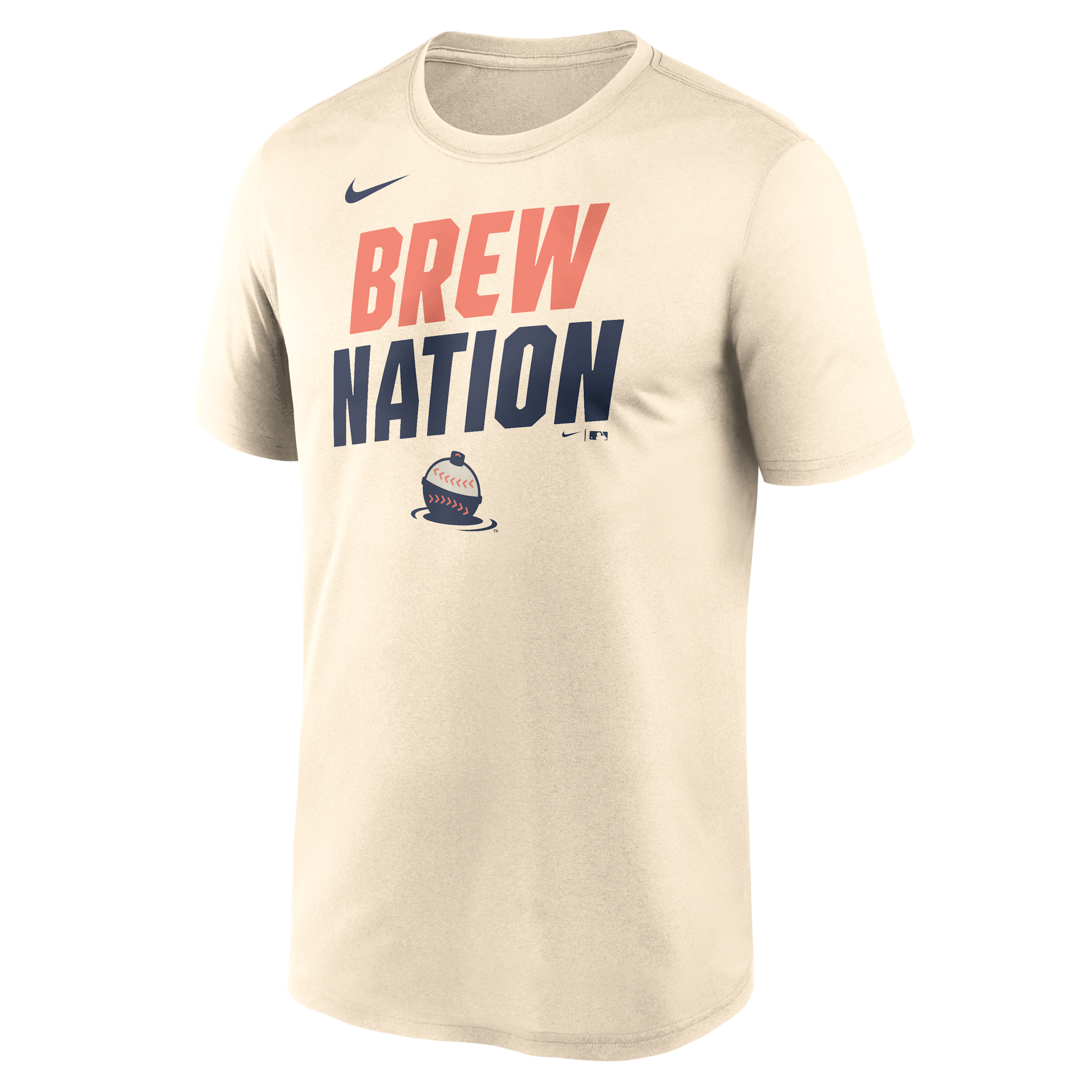 Milwaukee Brewers City Connect Team Phrase Script Nike Men's Dri-FIT MLB T-Shirt in Brown | NKGK15AMZB-TG9