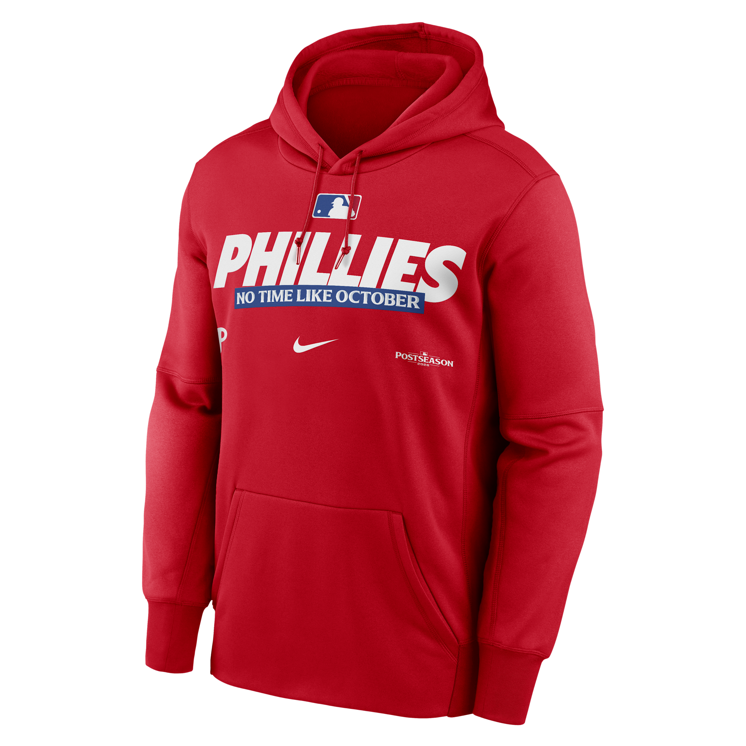 Philadelphia Phillies 2026 Postseason Authentic Collection Nike Men's Therma-FIT MLB Pullover Hoodie in Red | NKAQ62QPPW-D28