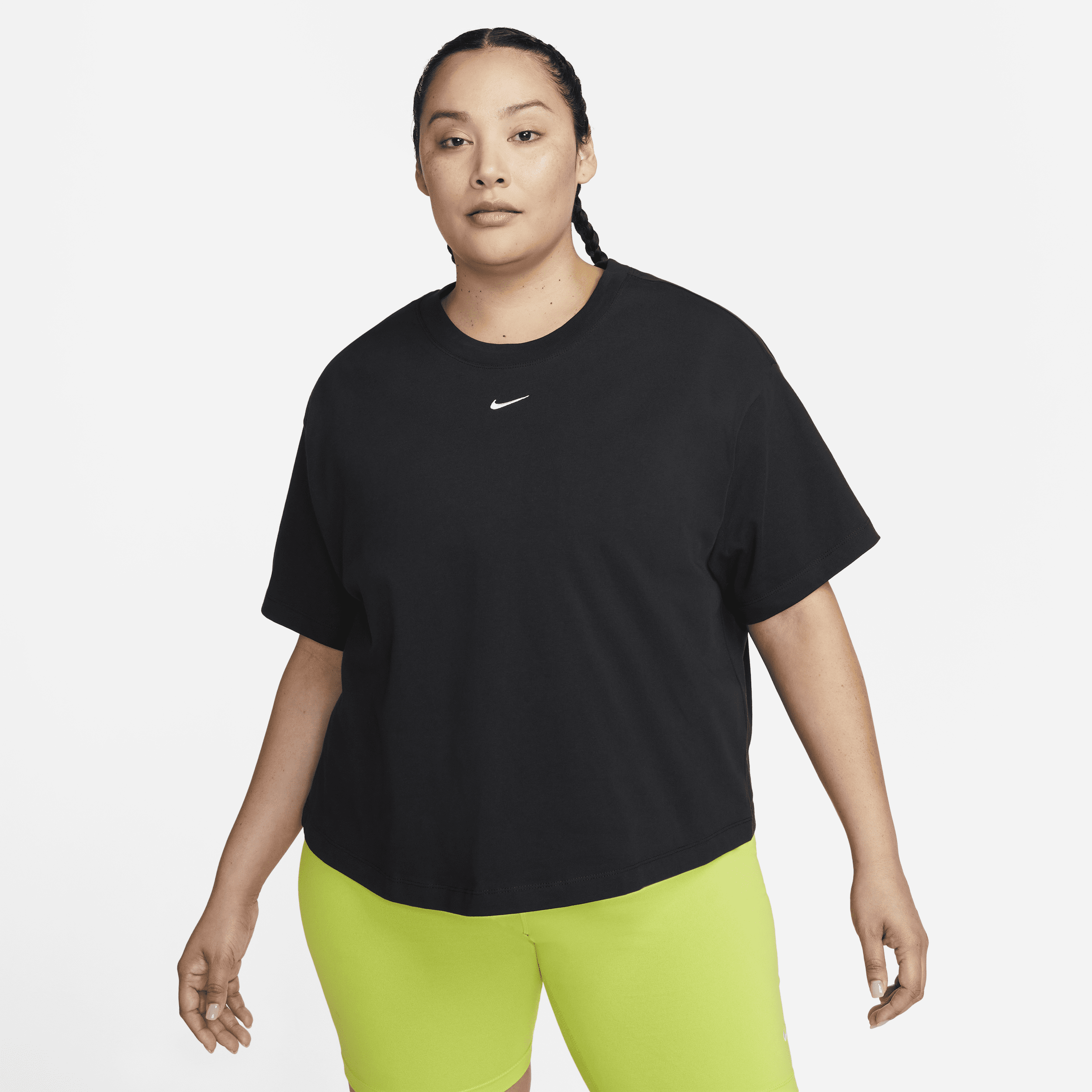 Nike Women's  Sportswear Essentials Boxy T-shirt (plus Size) In Black