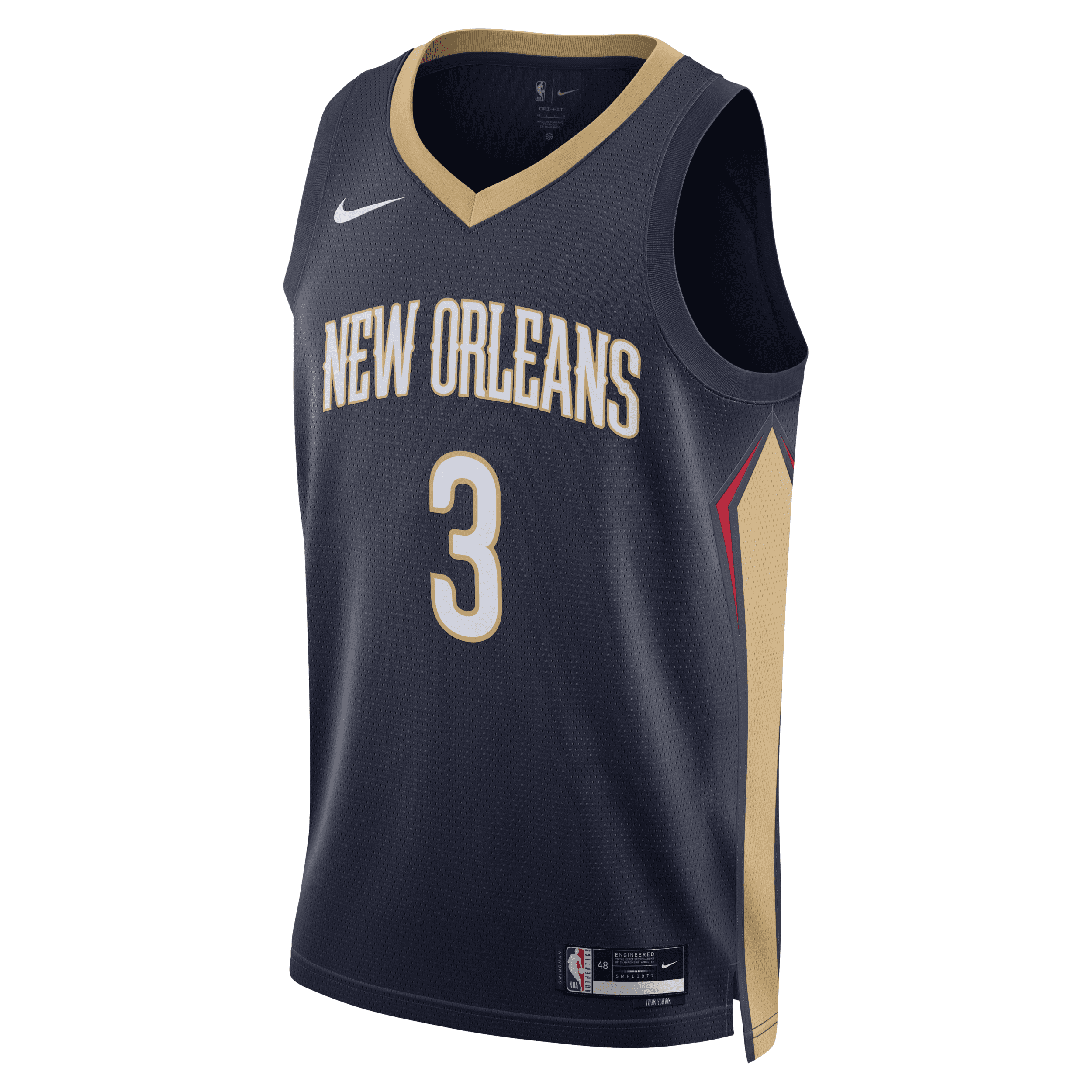 Shop Nike New Orleans Pelicans Icon Edition 2022/23  Men's Dri-fit Nba Swingman Jersey In Blue