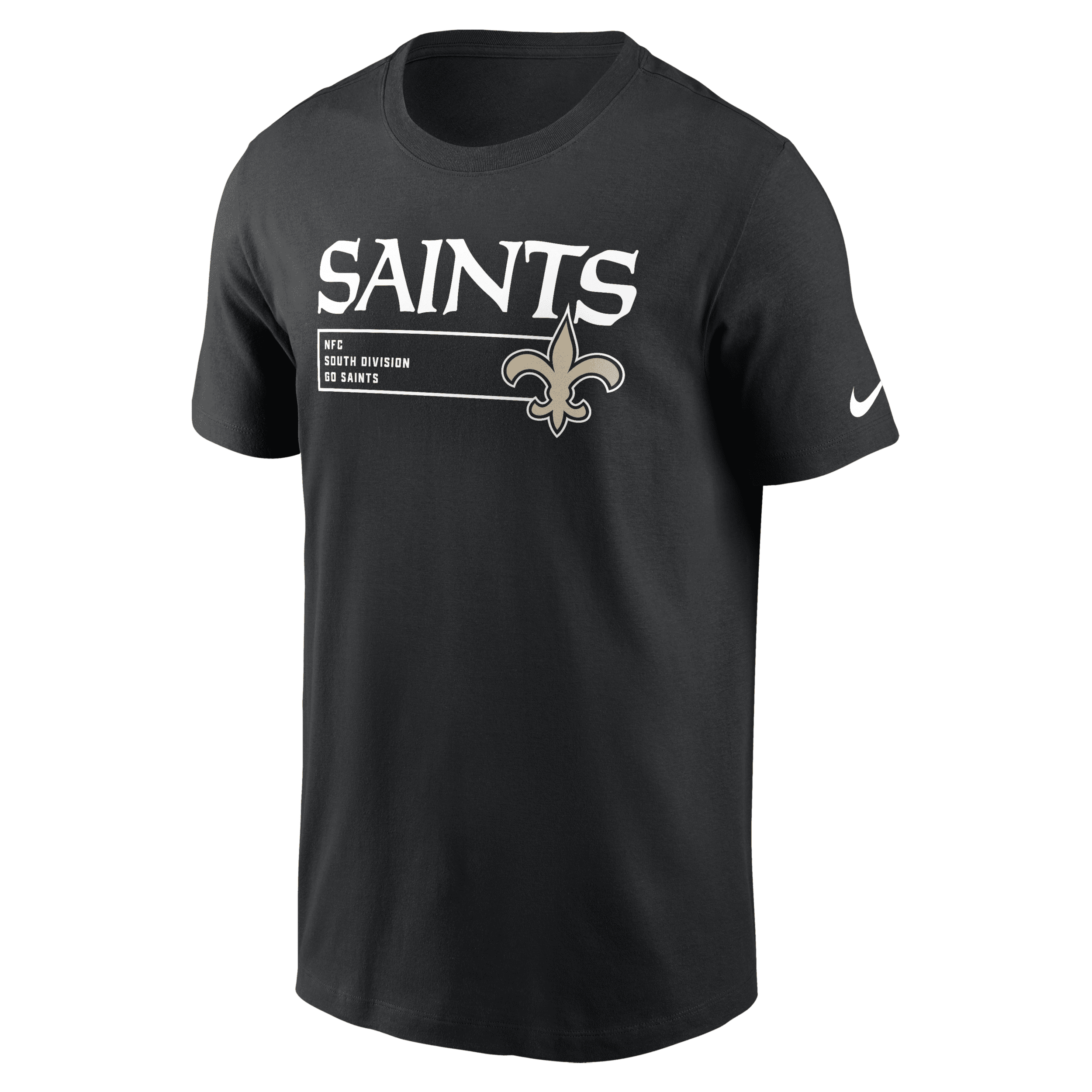 Nike Black New Orleans Saints Division Essential T-shirt In Black