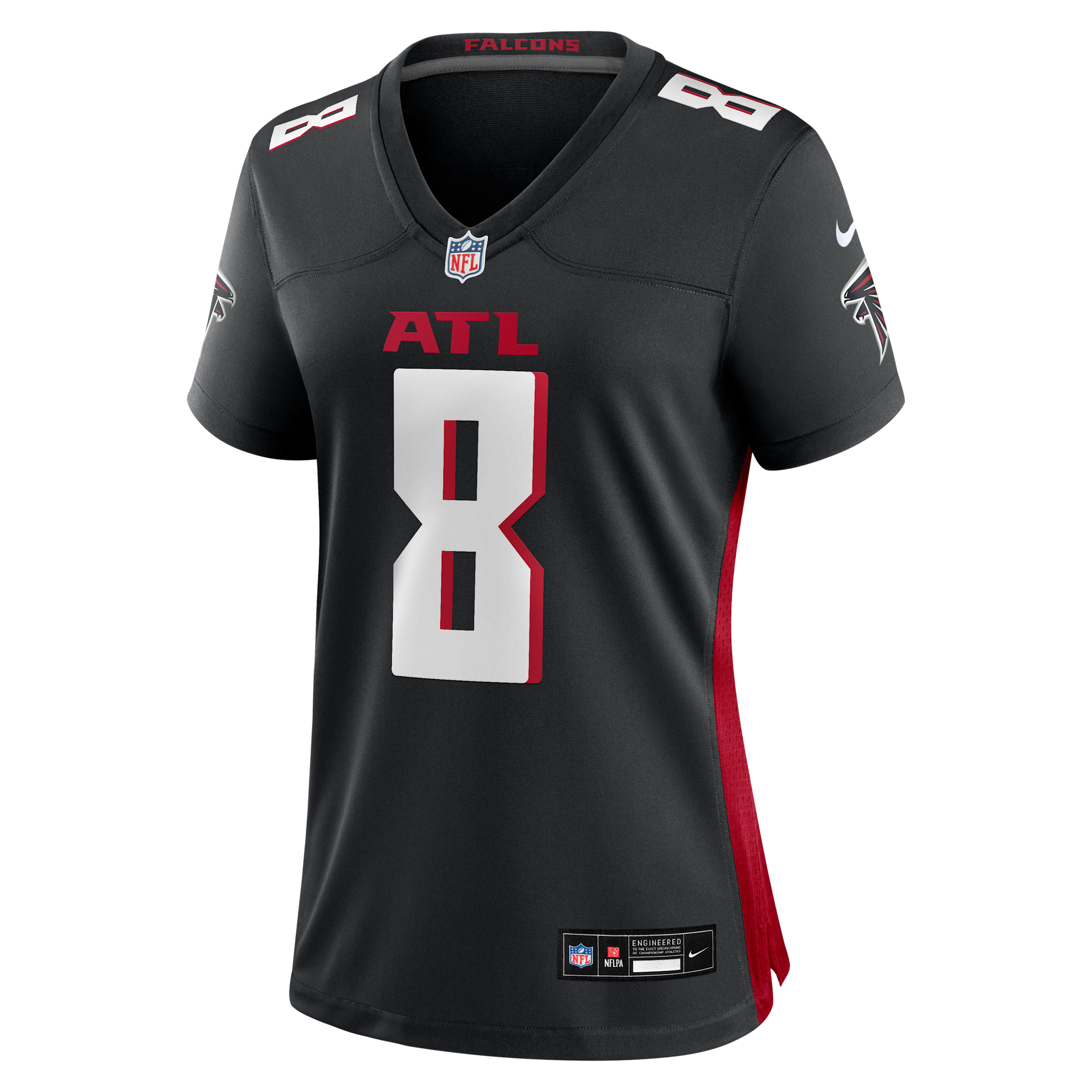 Kyle Pitts Sr. Atlanta Falcons Womenâs Nike Women's NFL Game Jersey in Black | 67NWATGH96F-AZ8