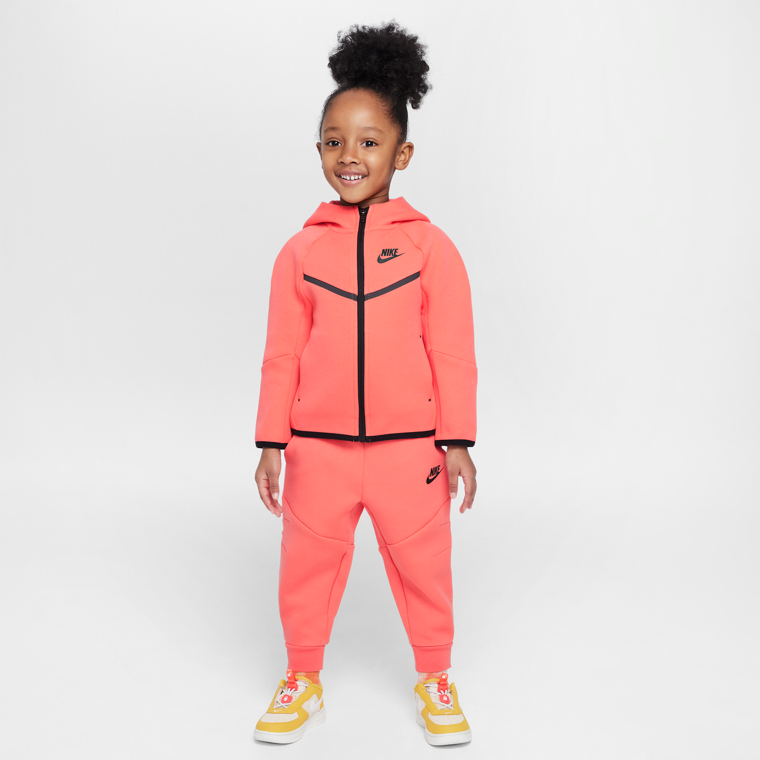 Nike Sportswear Toddler Tech Fleece 2-piece Full-zip Set In Red