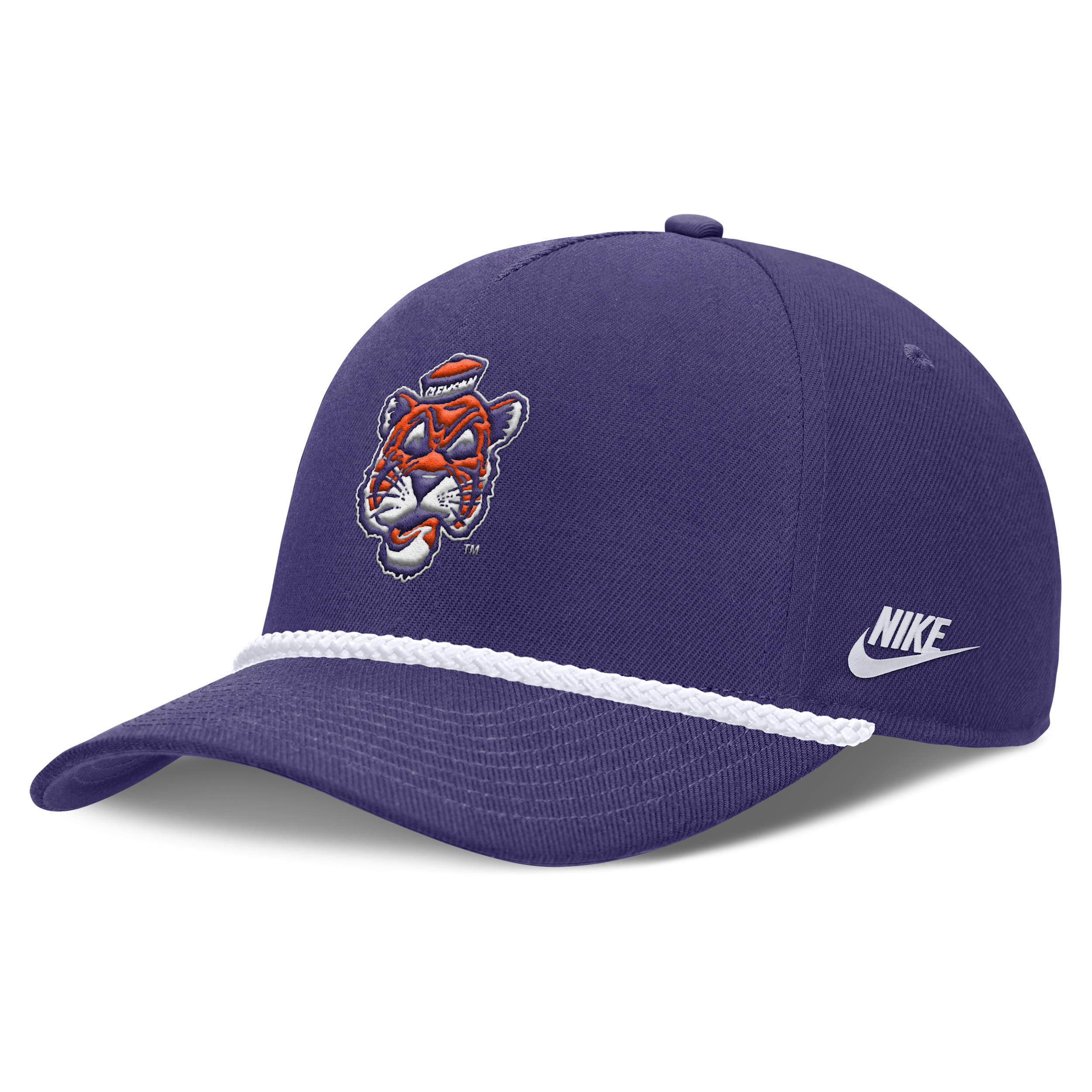 Nike Men's and Women's Purple Clemson Tigers 2026 Basketball Refresh 5-Panel Rope Rise Hat - Purple
