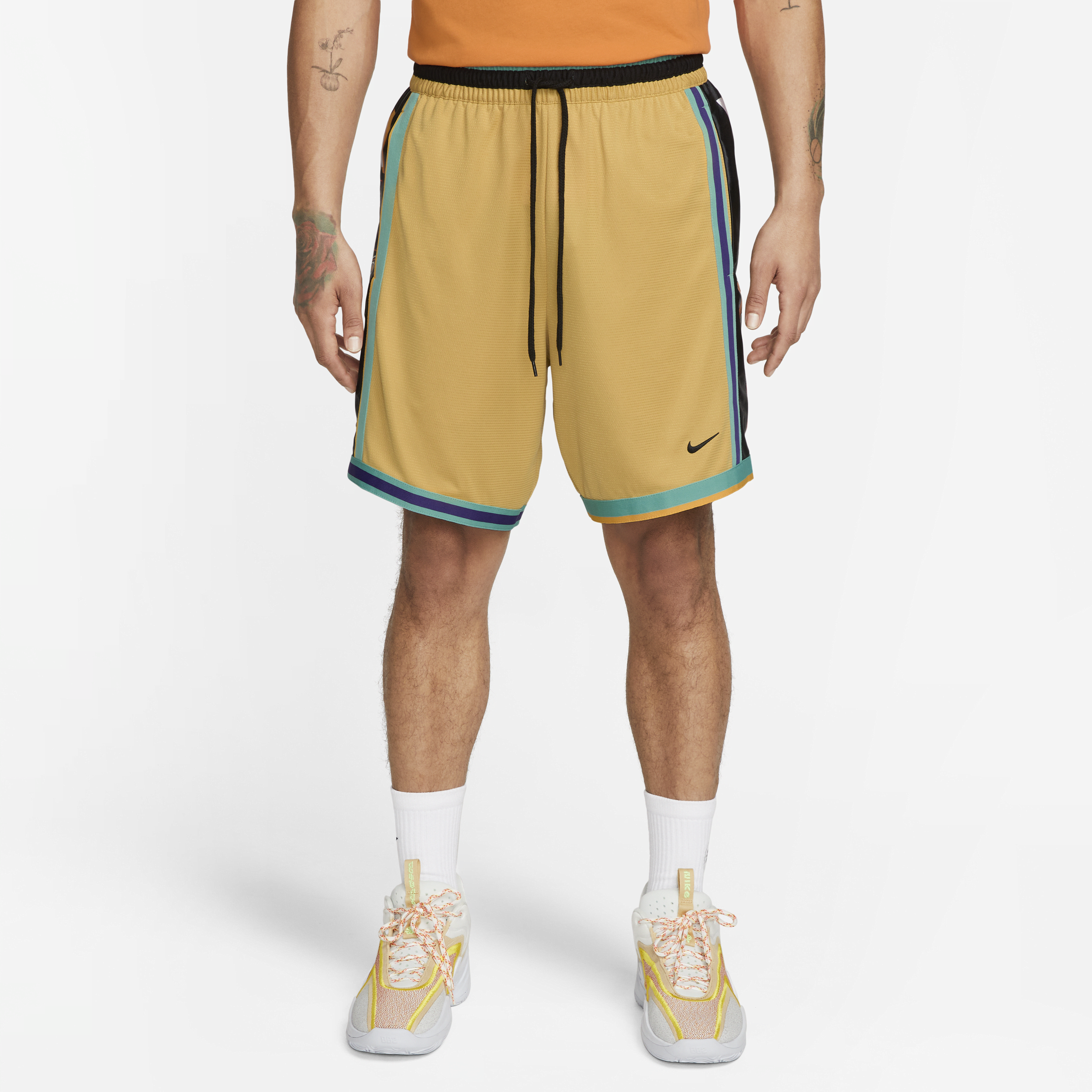 Shop Nike Men's Dri-fit Dna 8" Basketball Shorts In Brown