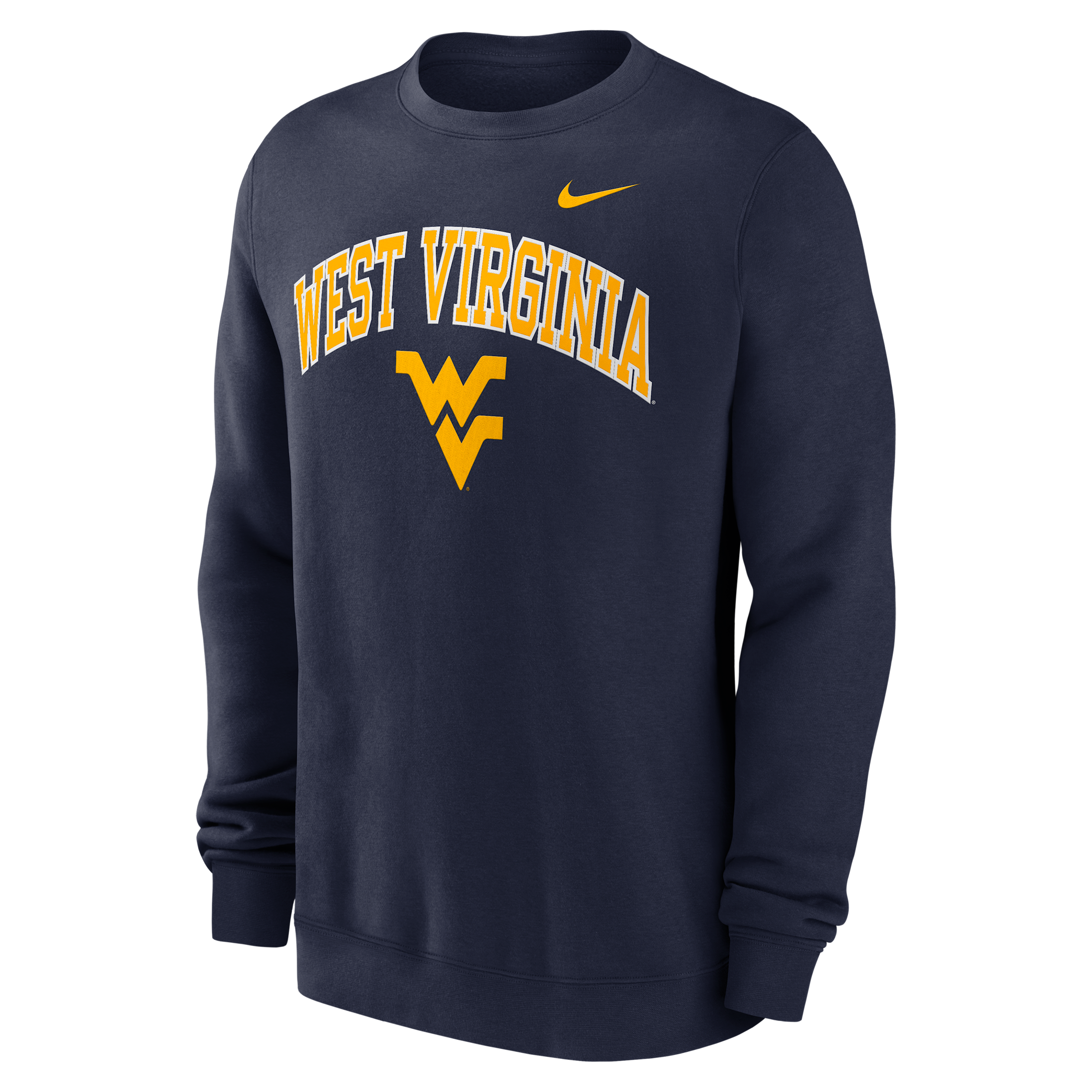 West Virginia Arch Nike Men's College Pullover Crew in Blue | NKPU41SWVN-Y48