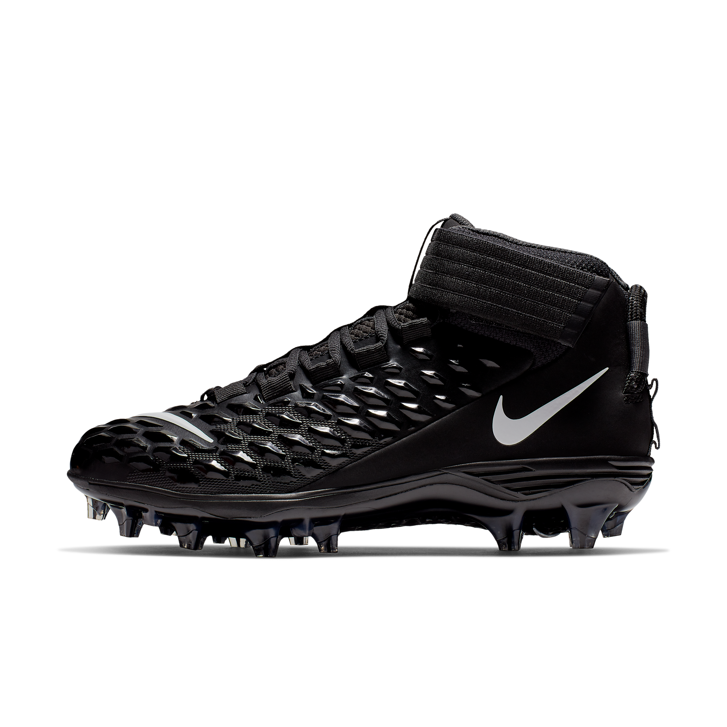 Nike Force Savage Pro 2 Mid Football Cleats, Size 14.5, Black/White