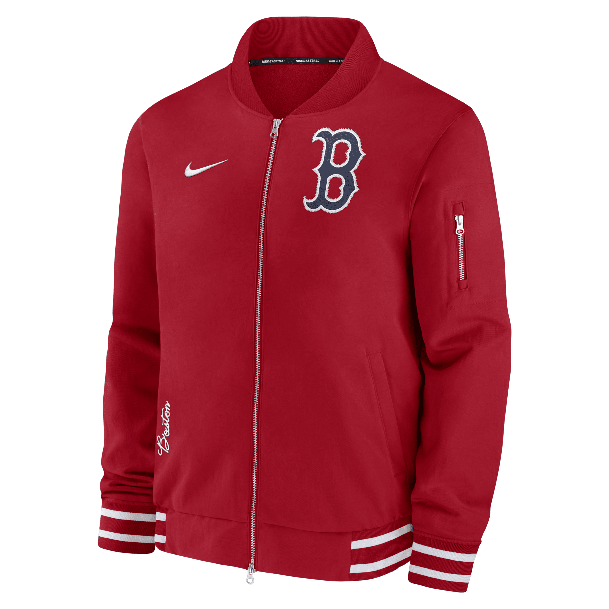 NIKE BOSTON RED SOX AUTHENTIC COLLECTION  MEN'S MLB FULL-ZIP BOMBER JACKET,1015594698
