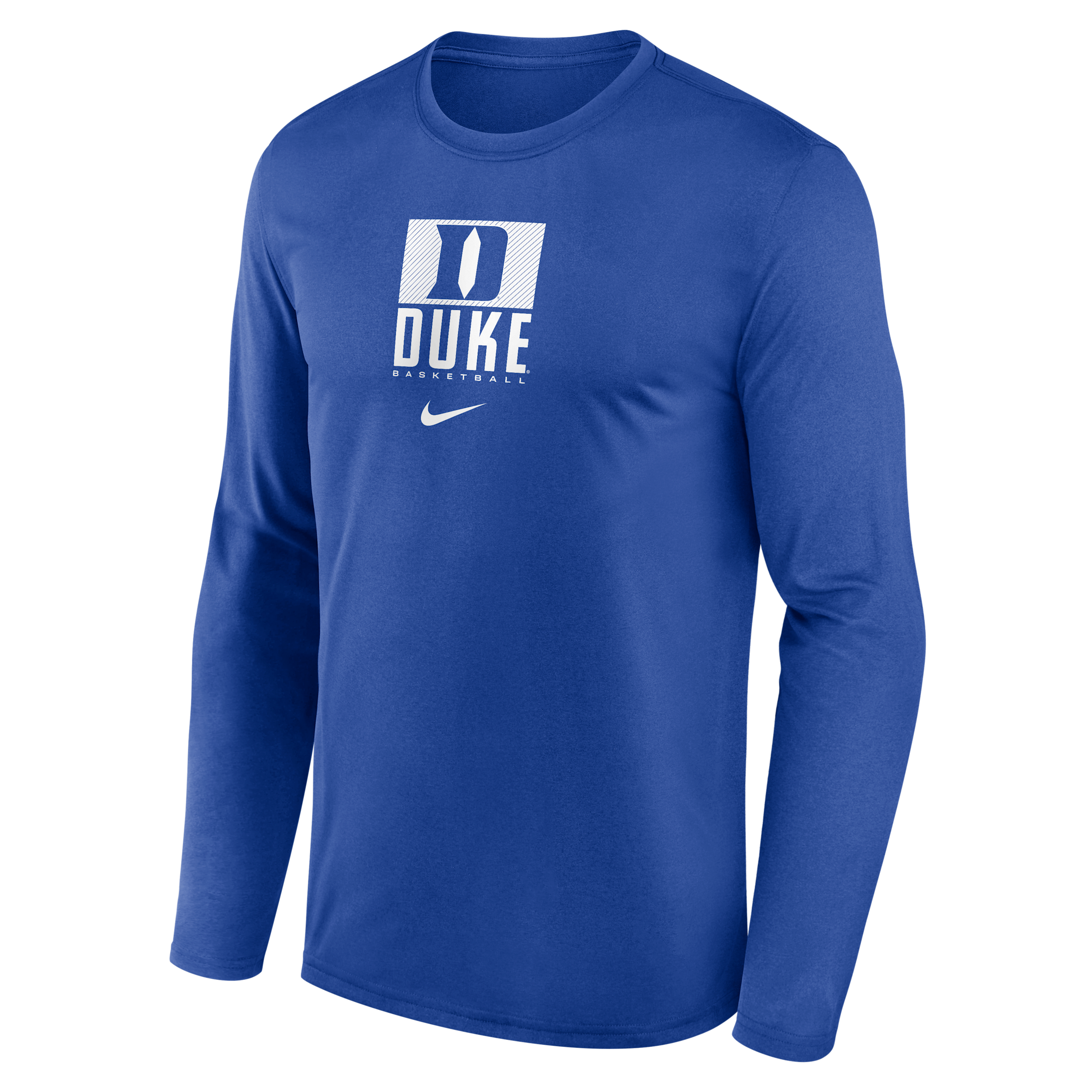 Nike Men's Royal Duke Blue Devils Courtside Legend Dri-fit Long-Sleeve T-Shirt - Royal