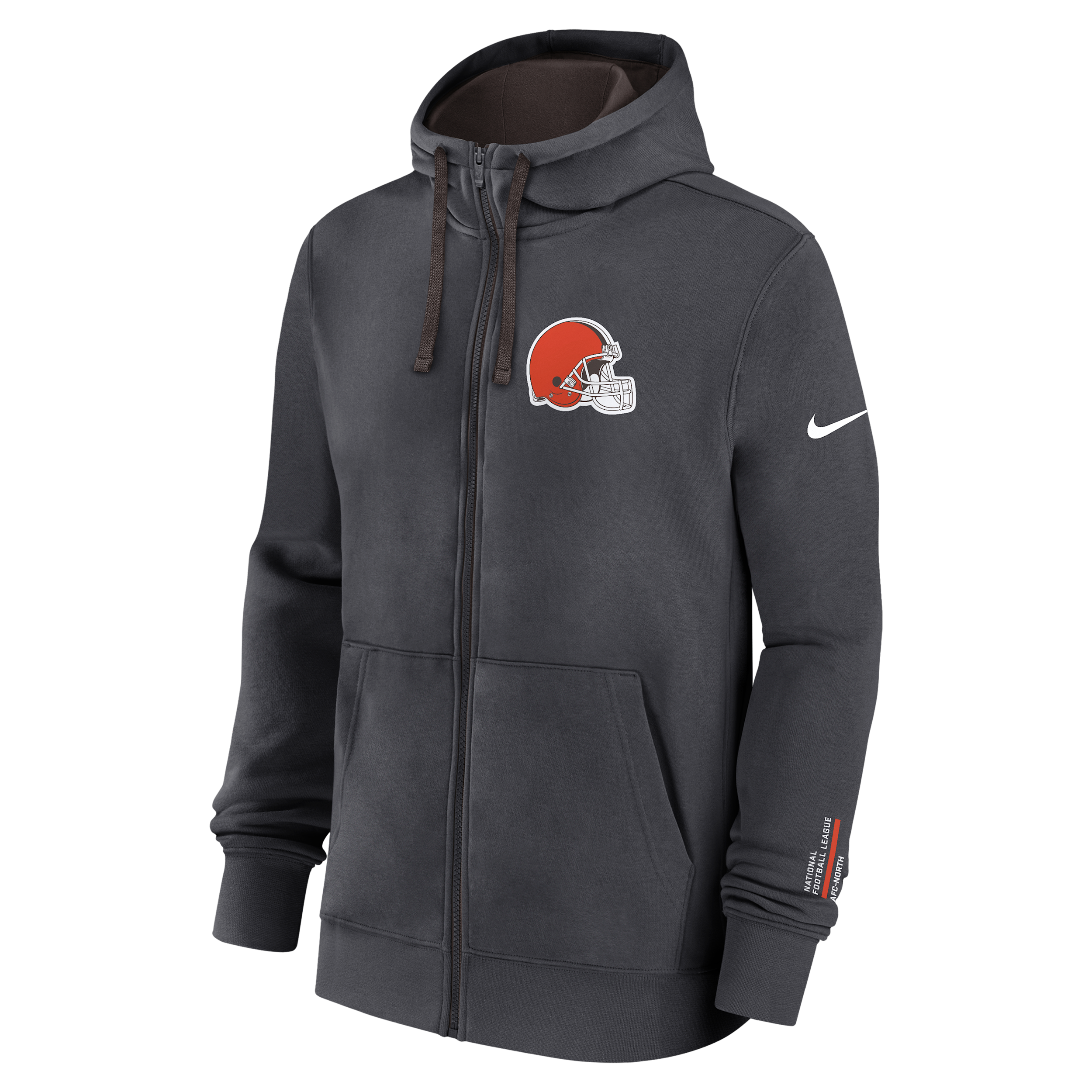 Nike Cleveland Browns Playbook Page Club  Men's Nfl Full-zip Hoodie In Black