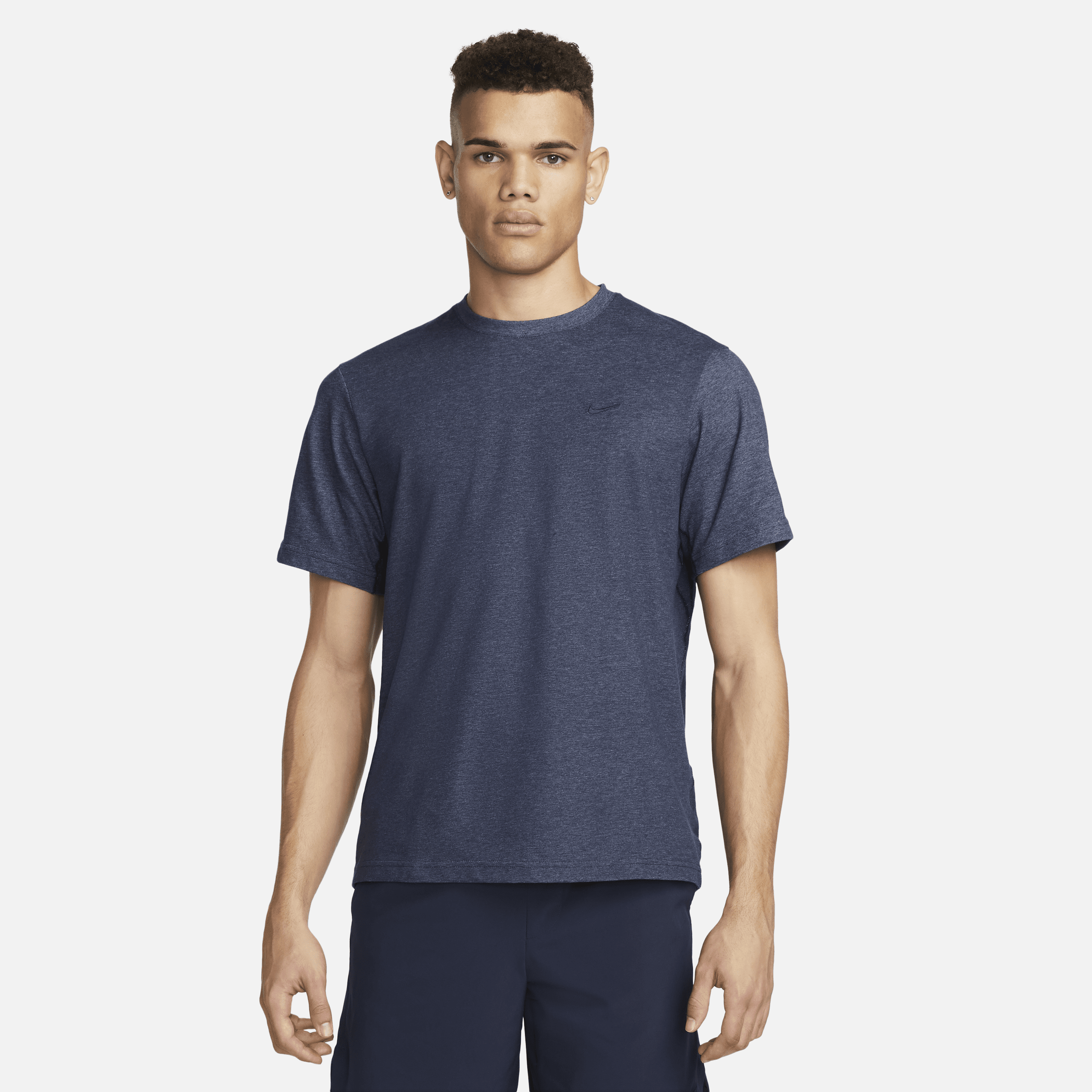 Shop Nike Men's Primary Dri-fit Short-sleeve Versatile Top In Blue
