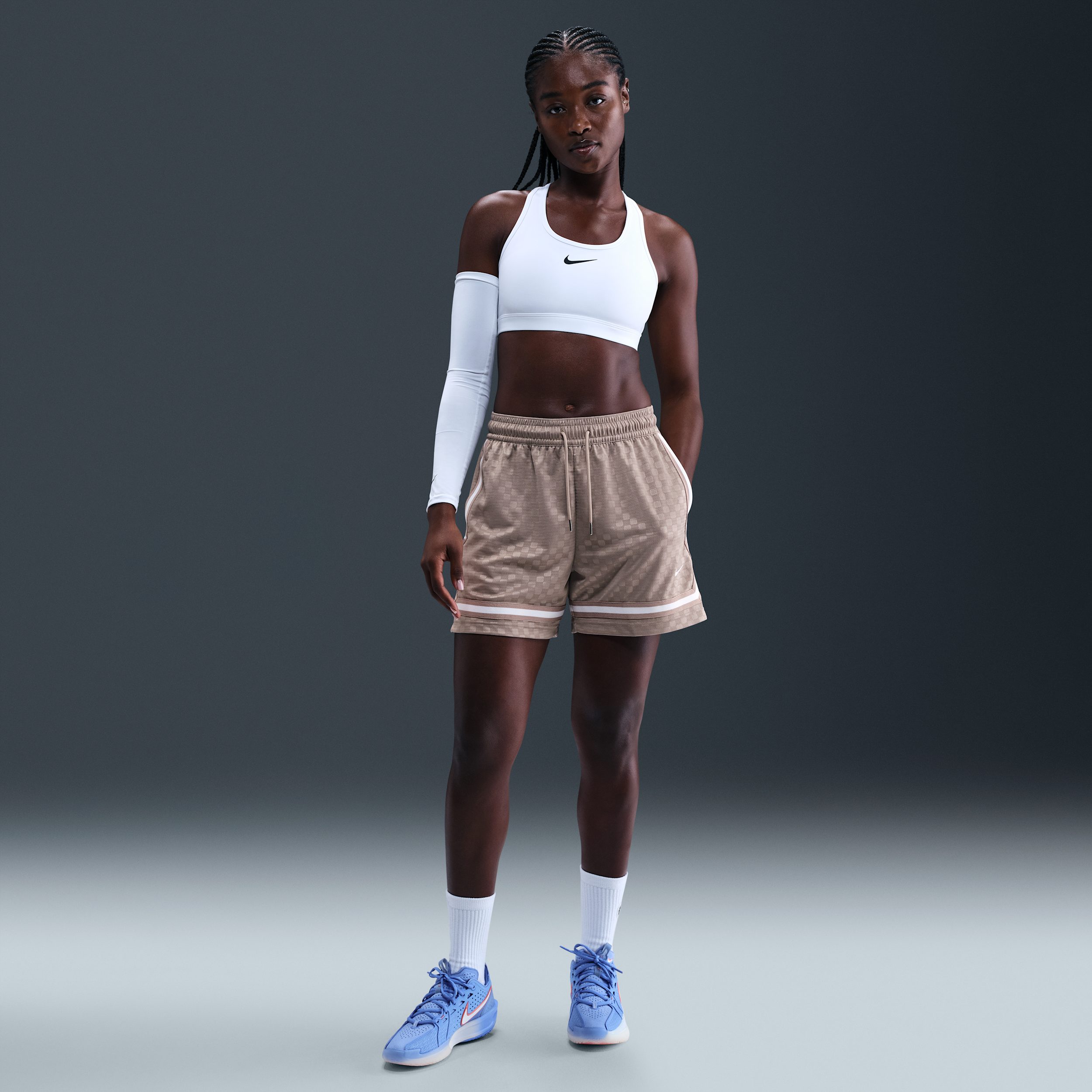 Nike Women's Crossover Dri-fit Basketball Shorts In Brown