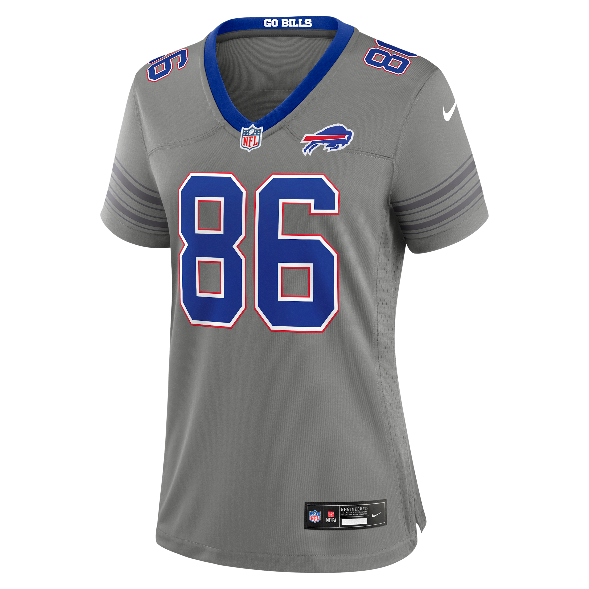 Dalton Kincaid Buffalo Bills Nike Women's NFL Game Jersey in Grey | 67NW0IUP81F-00Q