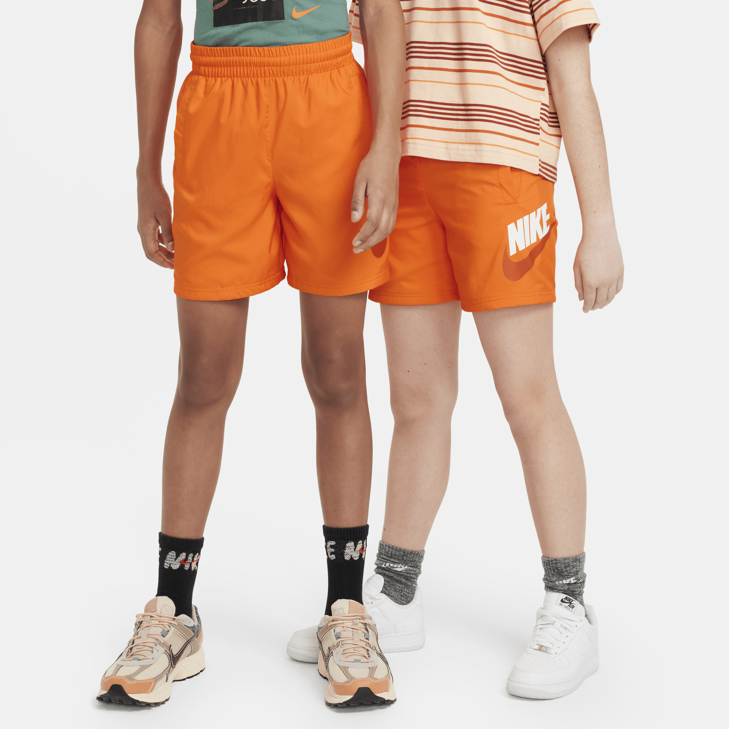Shop Nike Sportswear Big Kids' Woven Shorts In Orange