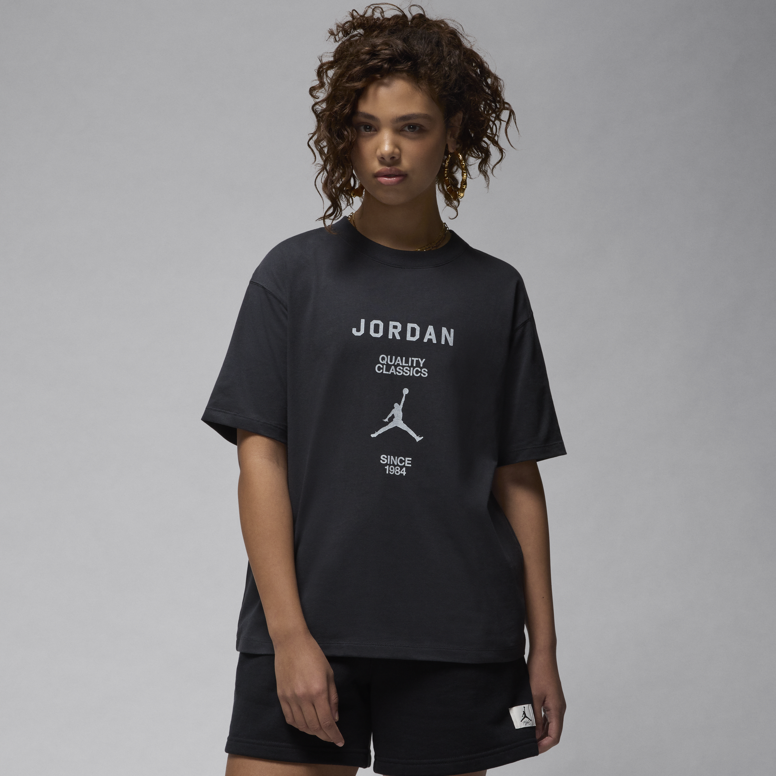 Shop Jordan Women's  Girlfriend T-shirt In Black