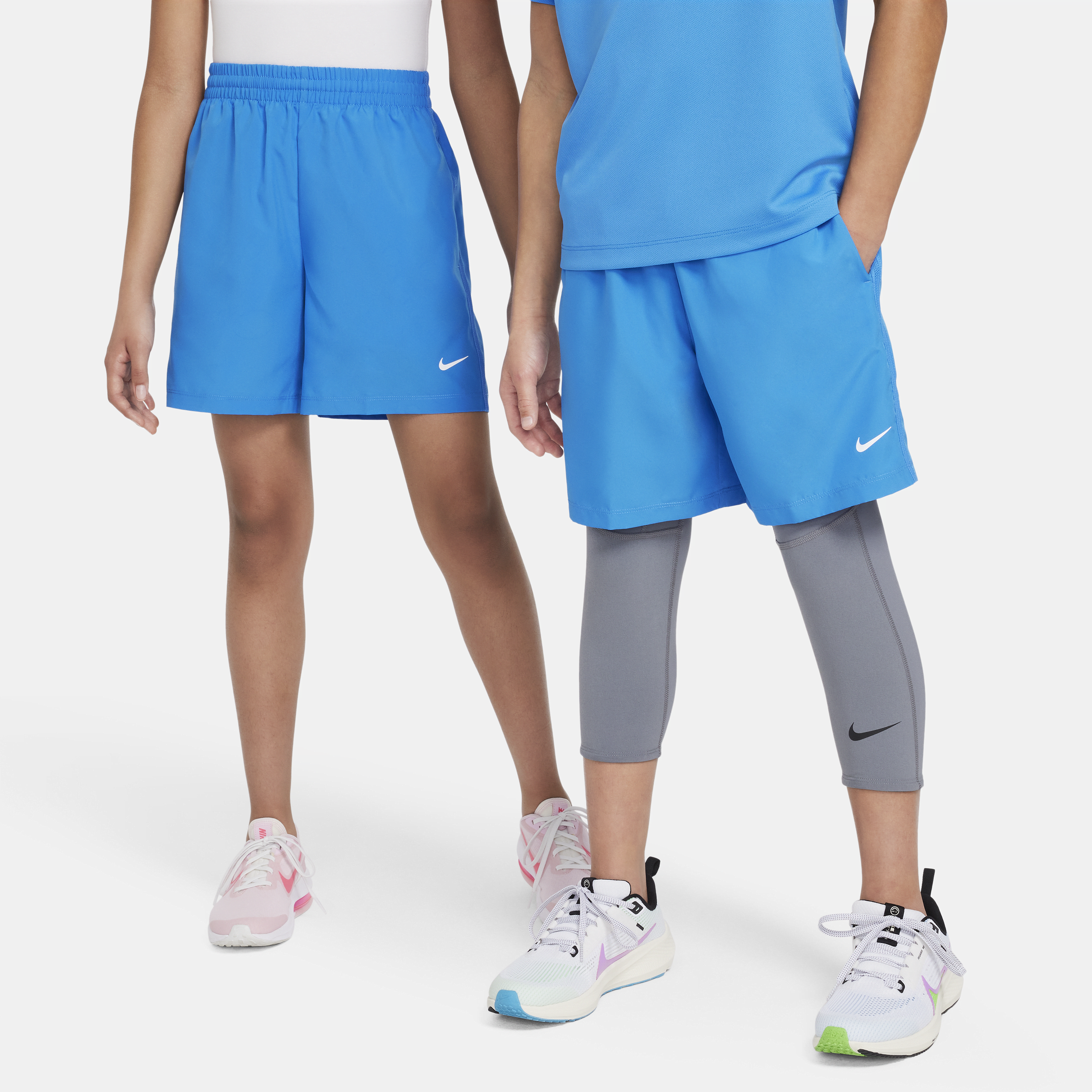 Nike Multi Big Kids' (boys') Dri-fit Training Shorts In Blue
