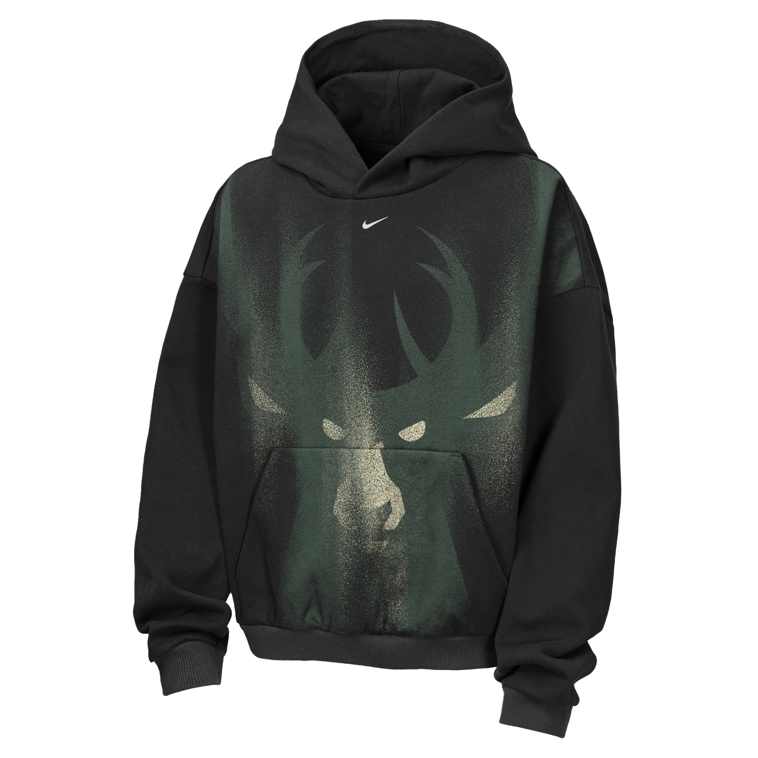 Nike Youth Milwaukee Bucks Worn With Obsession Standard Issue Therma Fleece Icon Hoodie, XL, Black
