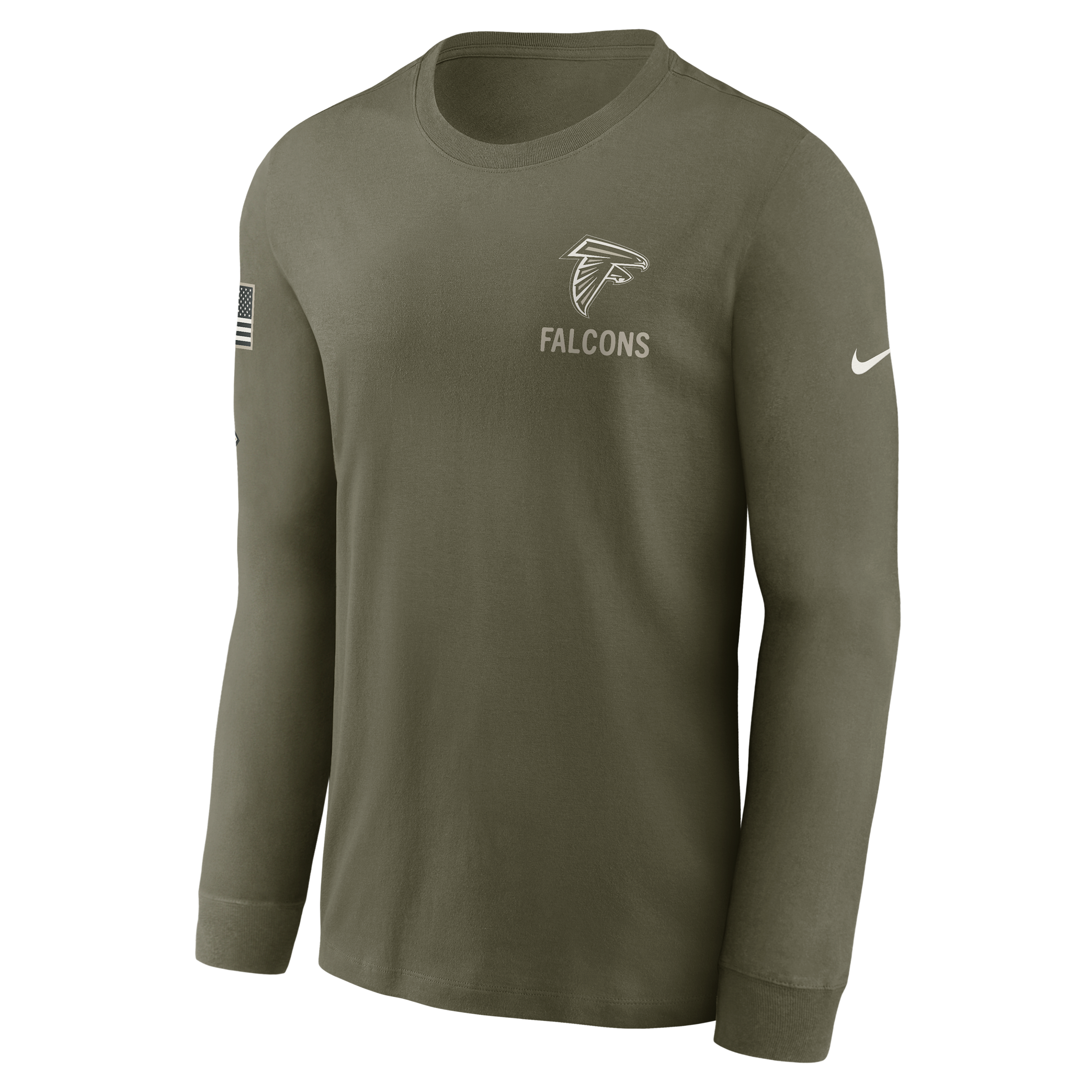 Nike Atlanta Falcons Salute To Service  Men's Nfl Long-sleeve T-shirt In Green