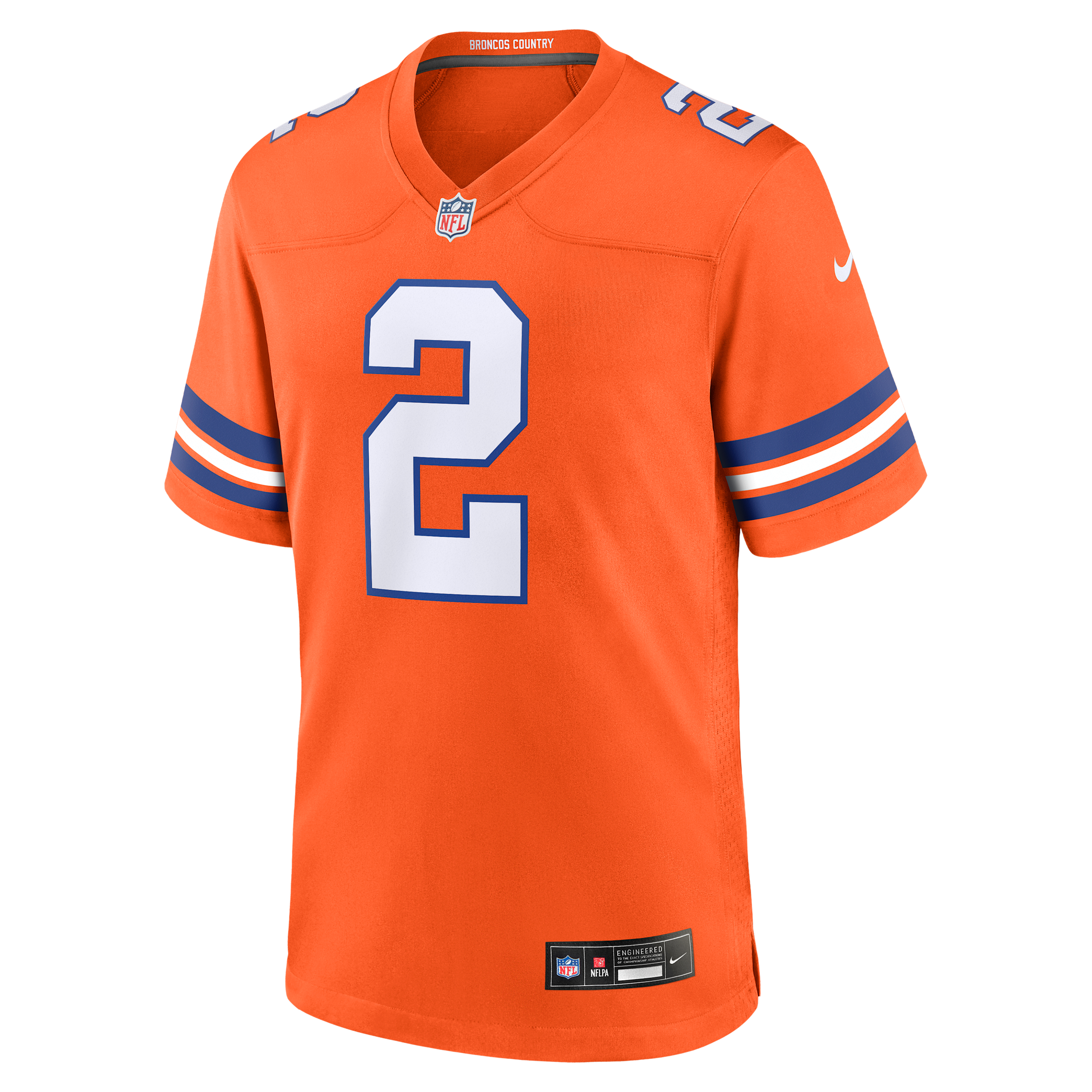Nike Men's Patrick Surtain Ii Orange Denver Broncos Mile High Collection 1977 Throwback Player Game Jersey - Orange, White