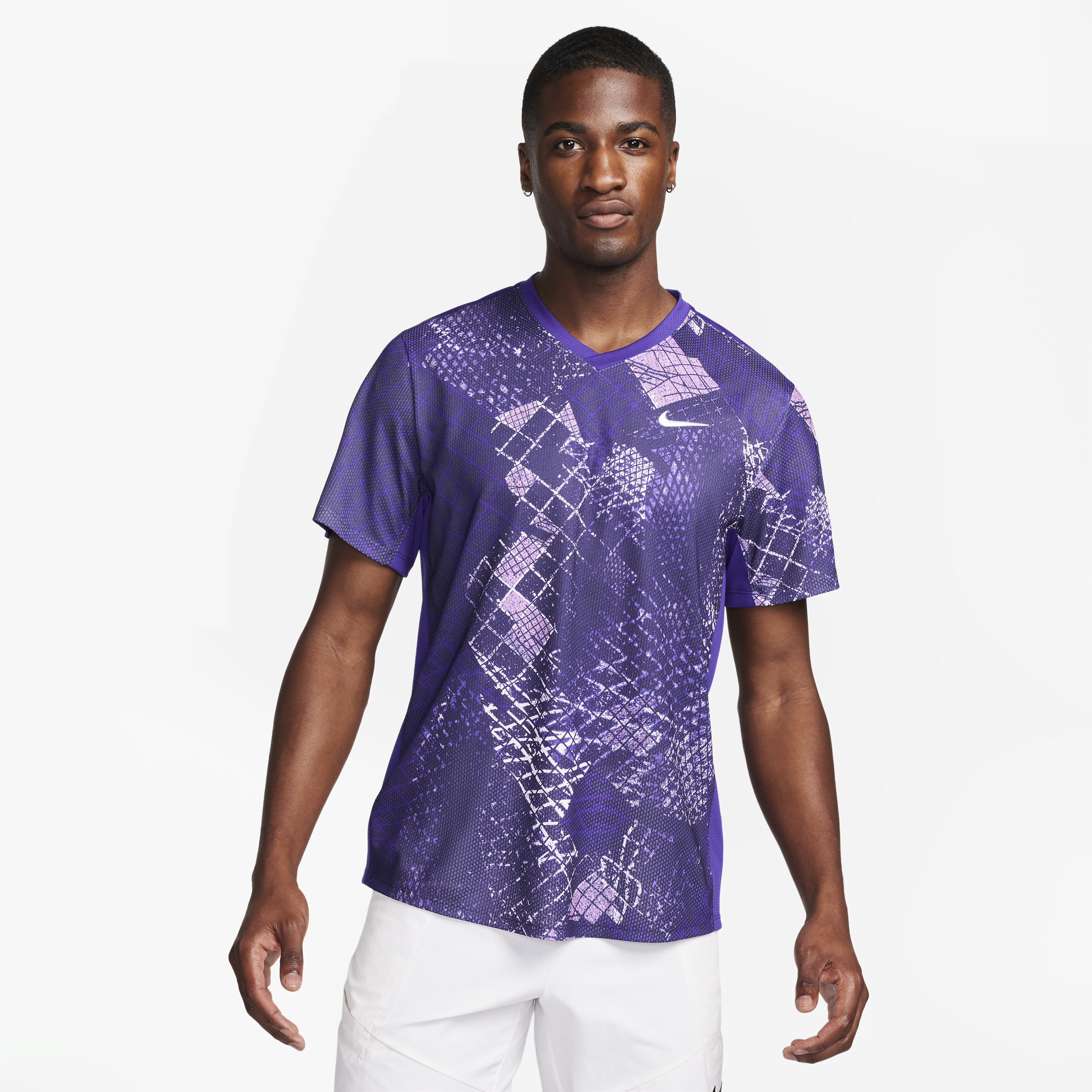 Nike Men's Court Dri-fit Victory Tennis Top In Purple