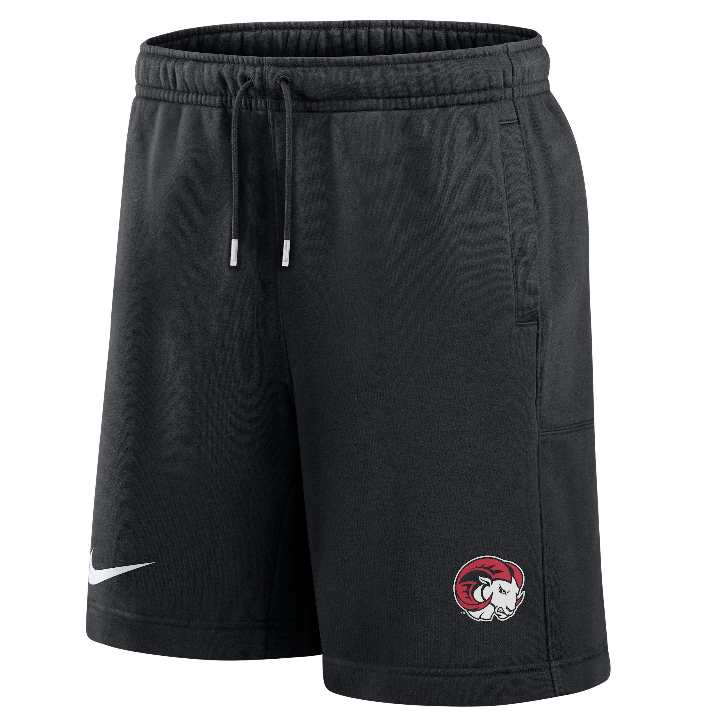 Nike Men's College (Winston-Salem State University) Club Fleece Shorts in Black | M73891WISA25-BLK
