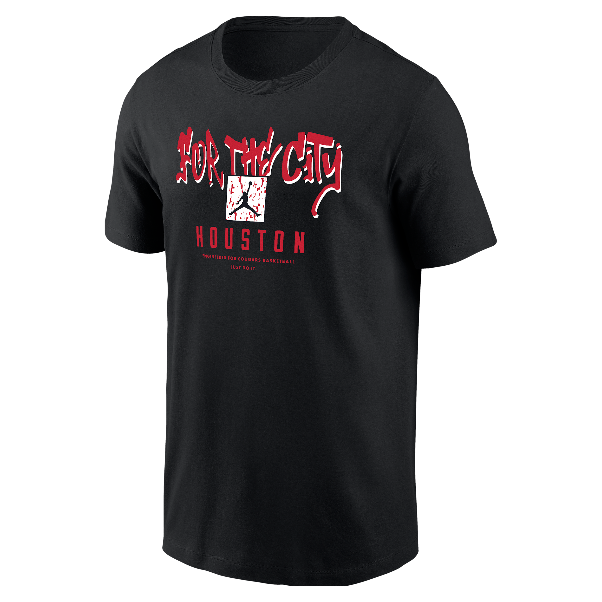 Houston Cougars Street Style Nike Men's NCAA Short-Sleeve T-Shirt in Black | M11332P125UNHO-BLK
