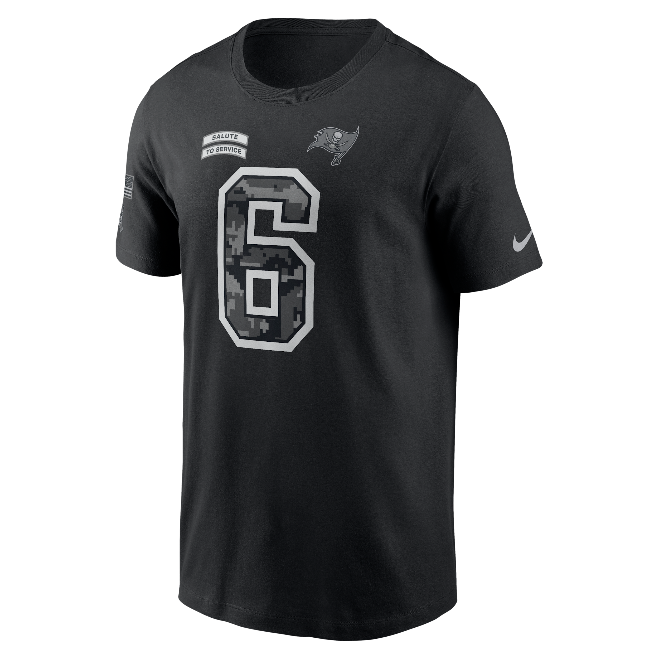Baker Mayfield Tampa Bay Buccaneers Salute to Service Nike Men's NFL T-Shirt in Black | N19900AF3V-3K6