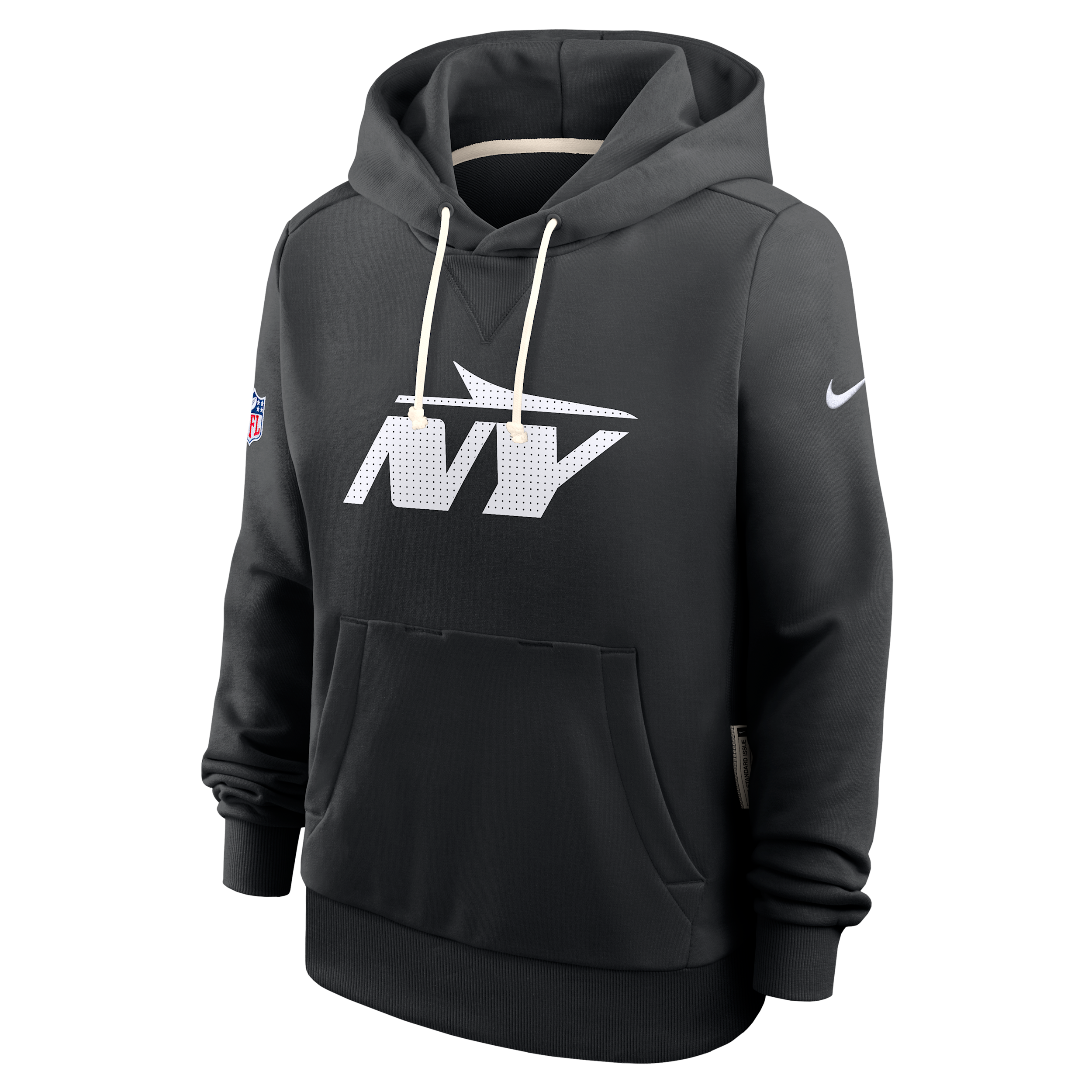Nike New York Jets Sideline Women's Dri-fit Nfl Pullover Hoodie In Black