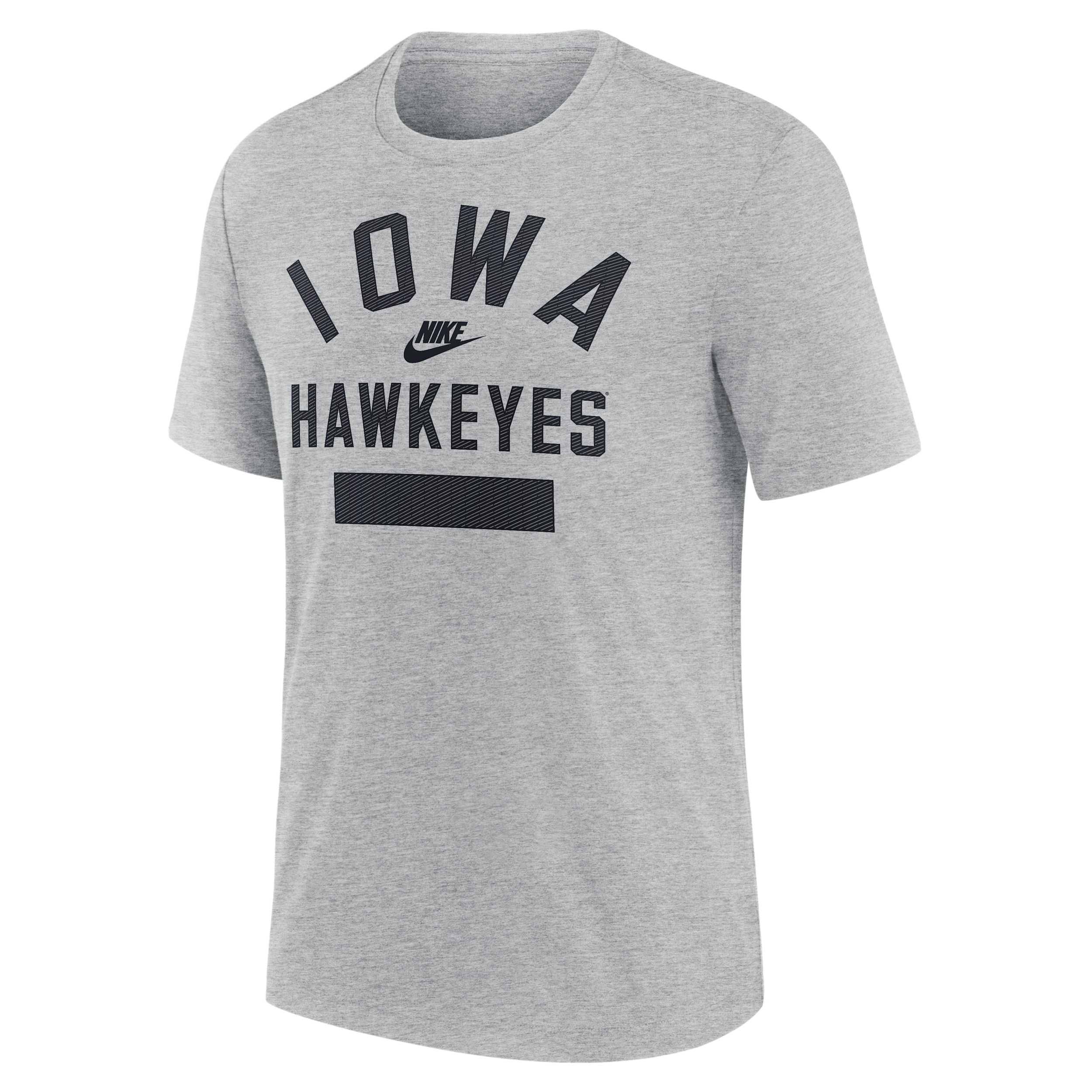 Nike Men's Heather Gray Iowa Hawkeyes Arch Wordmark Legacy Tri-Blend T-Shirt - Heather Gray