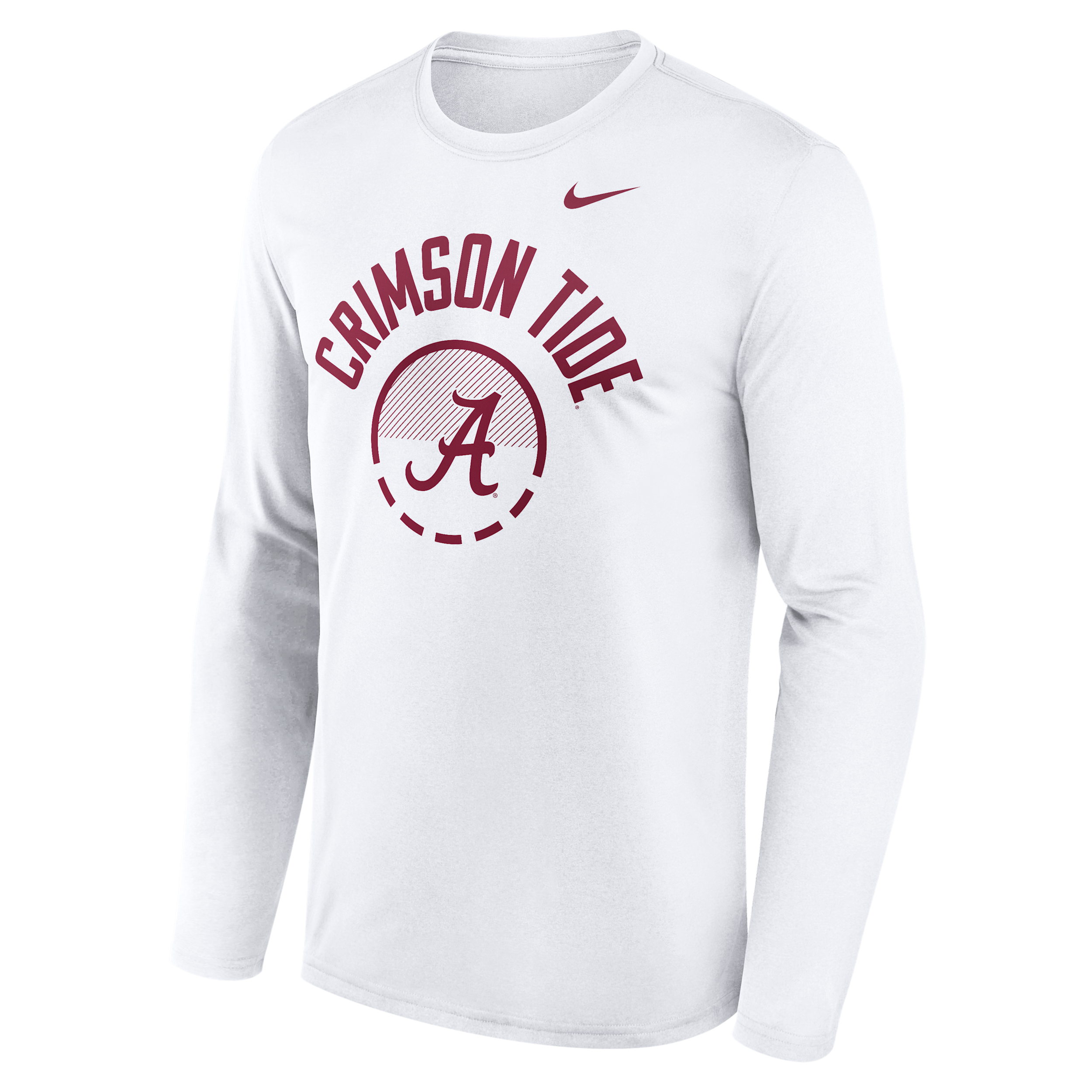 Alabama Courtside Nike Men's Dri-FIT College Long-Sleeve T-Shirt in White | 02TJ10AABN-FFP