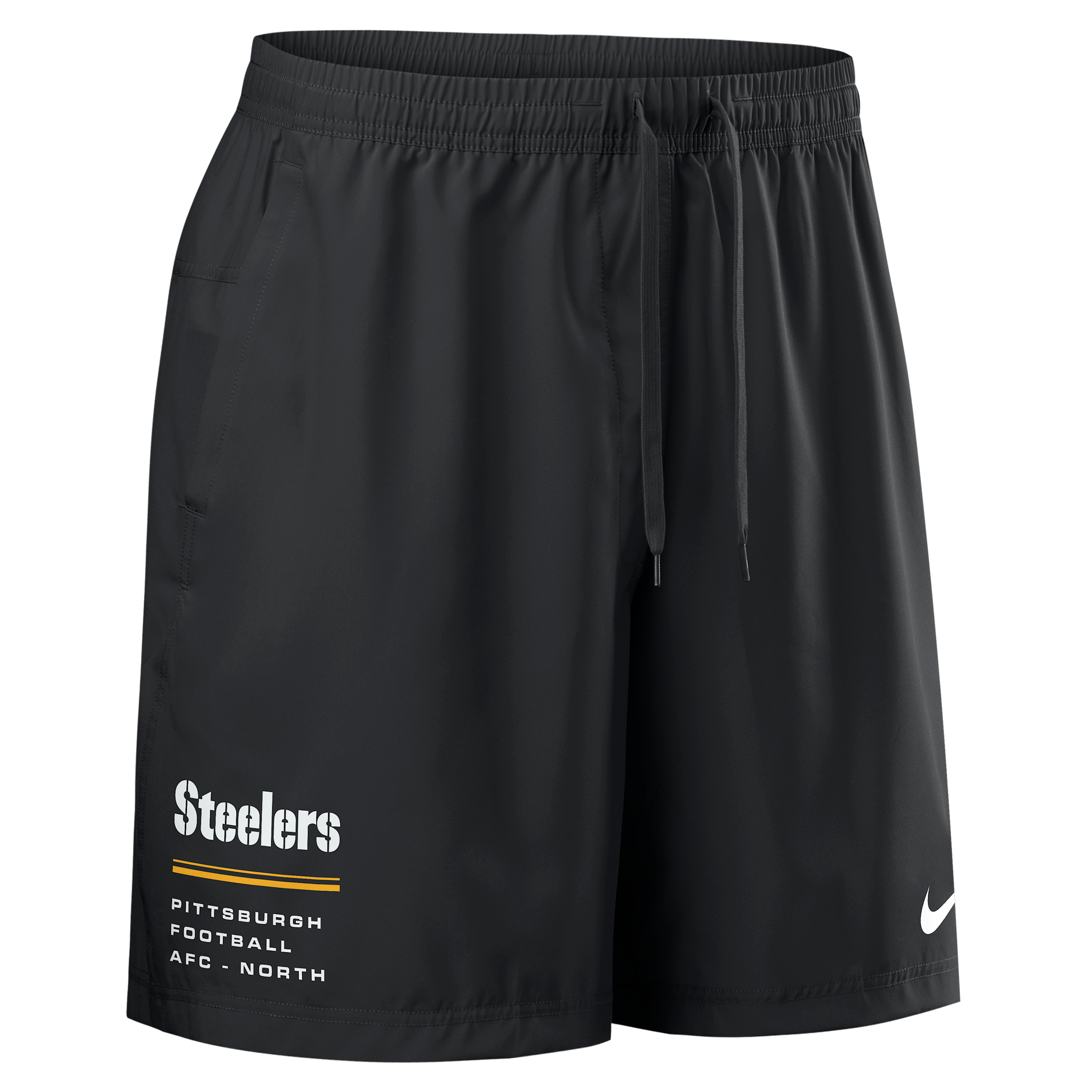 Pittsburgh Steelers Nike Men's NFL Woven Shorts in Black | 04PW00A7L-YSJ