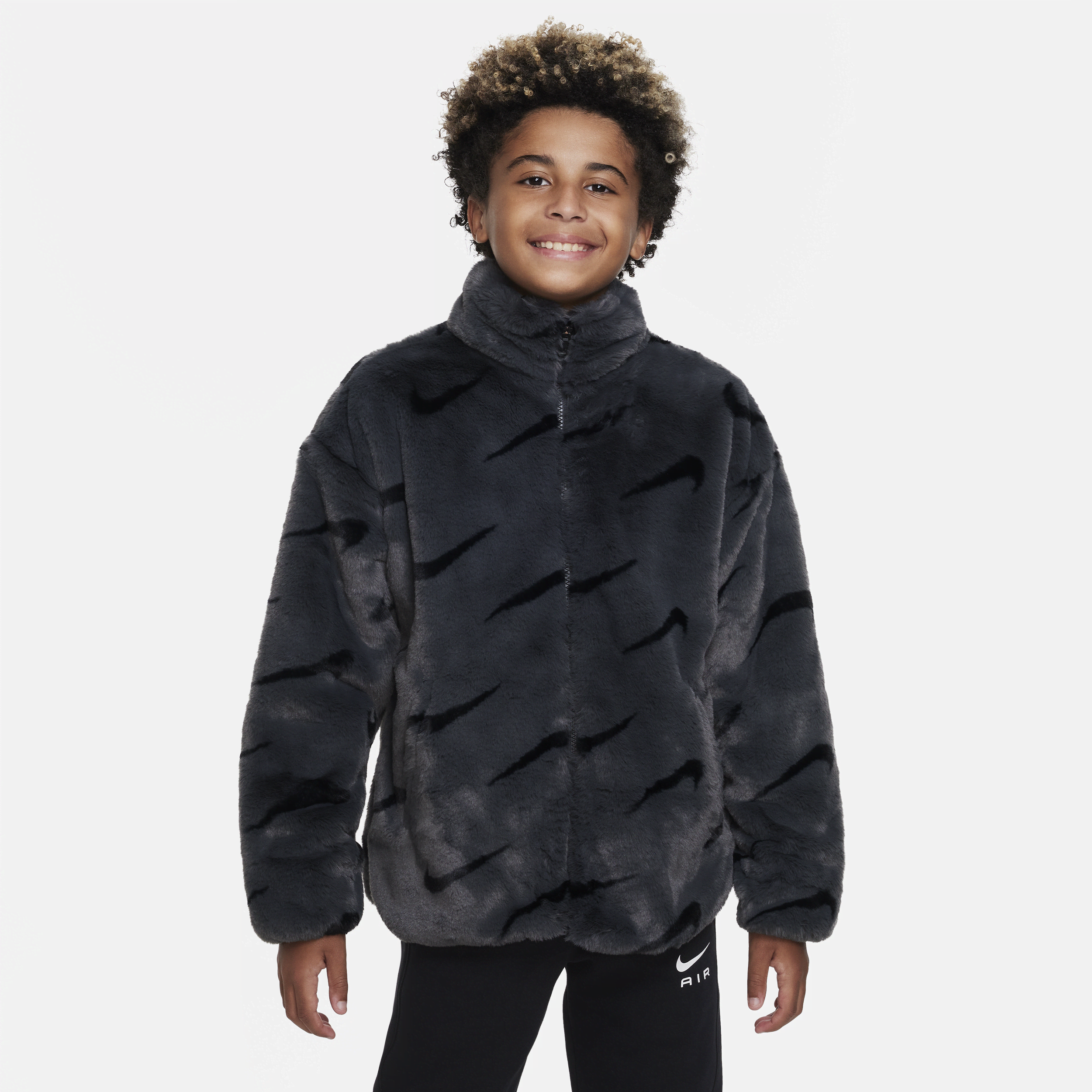 Nike Sportswear Big Kids' Faux Fur Jacket