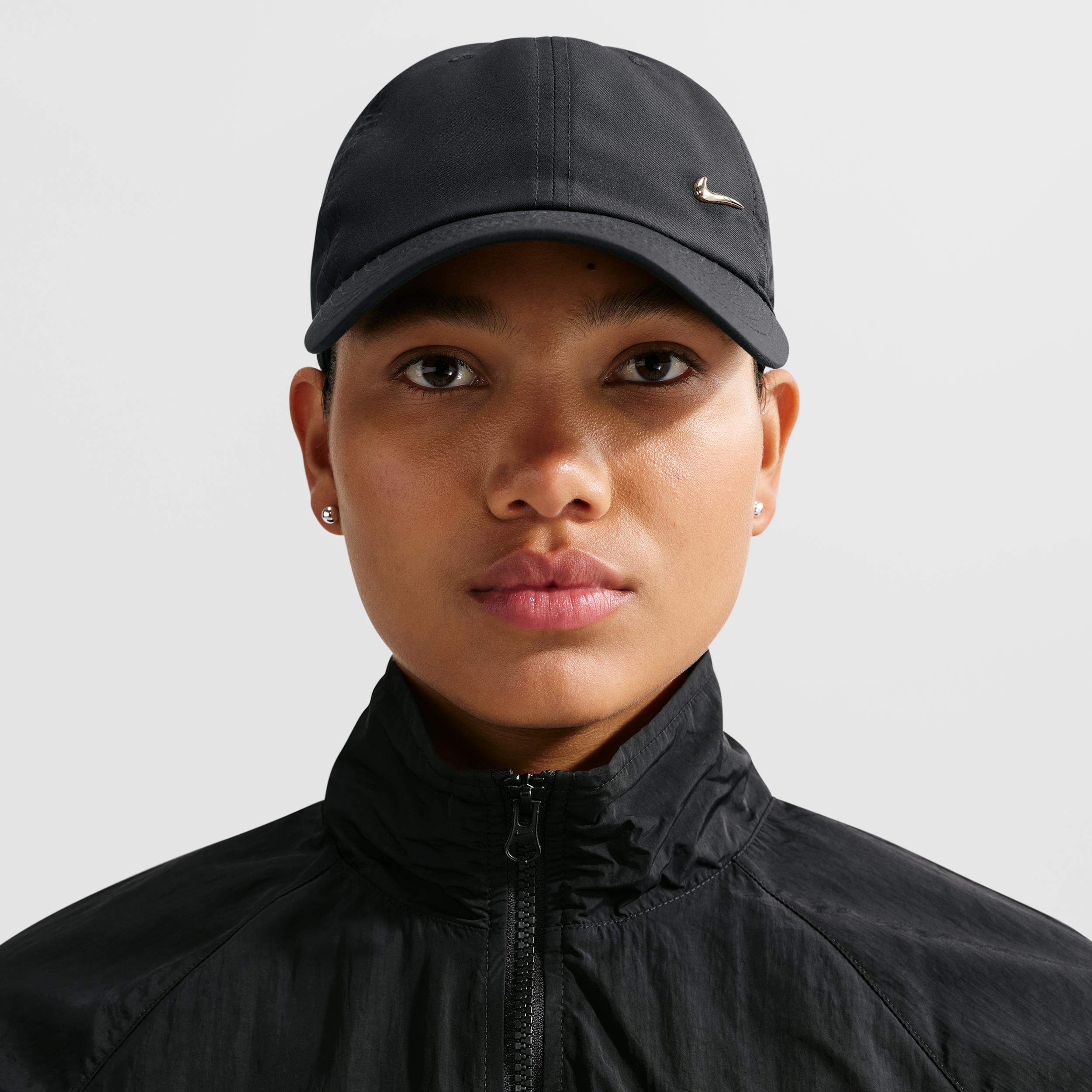 Nike Unisex Dri-FIT Club Unstructured Metal Swoosh Cap in Black | FB5372-011
