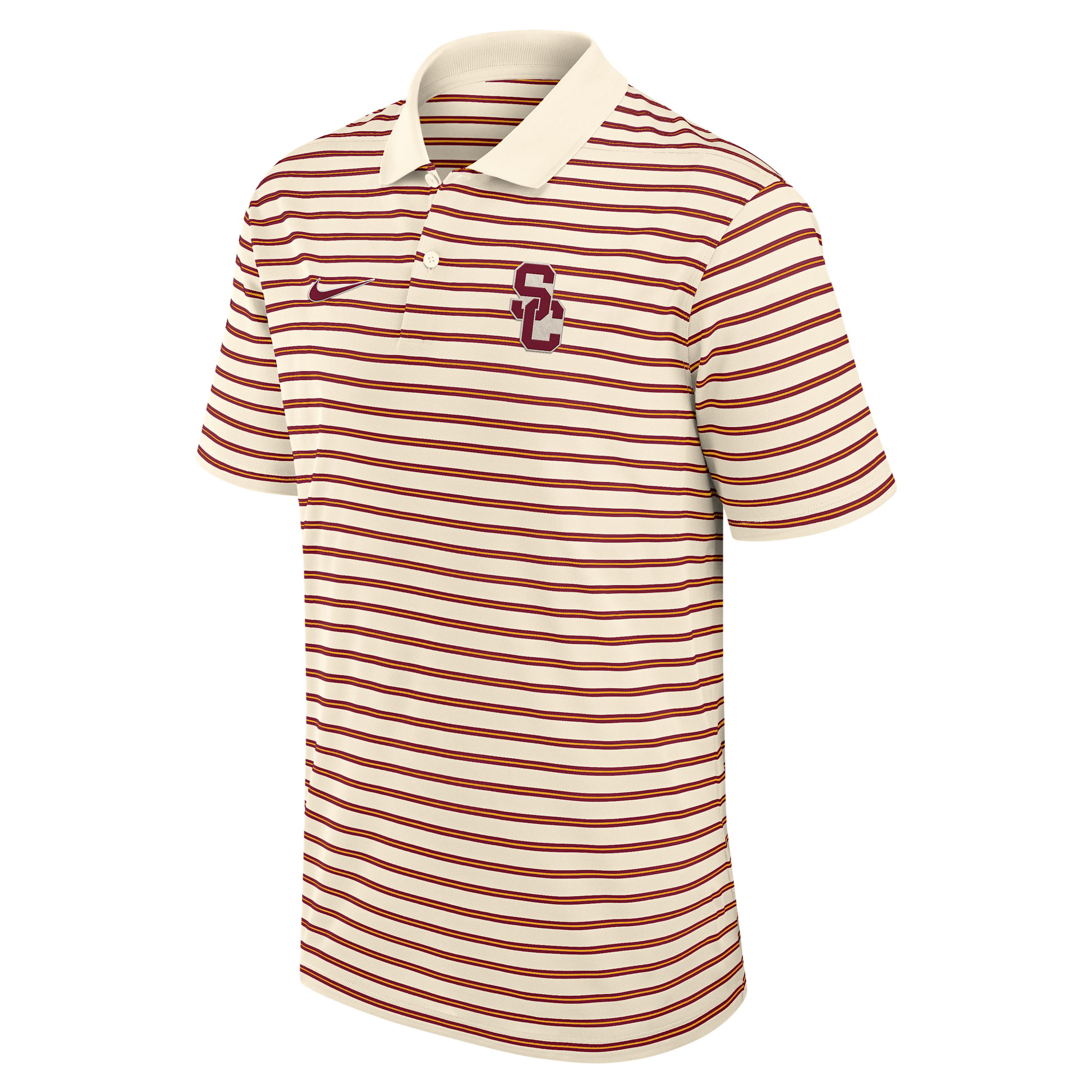 Nike Usc Striped  Men's Dri-fit College Polo In Brown