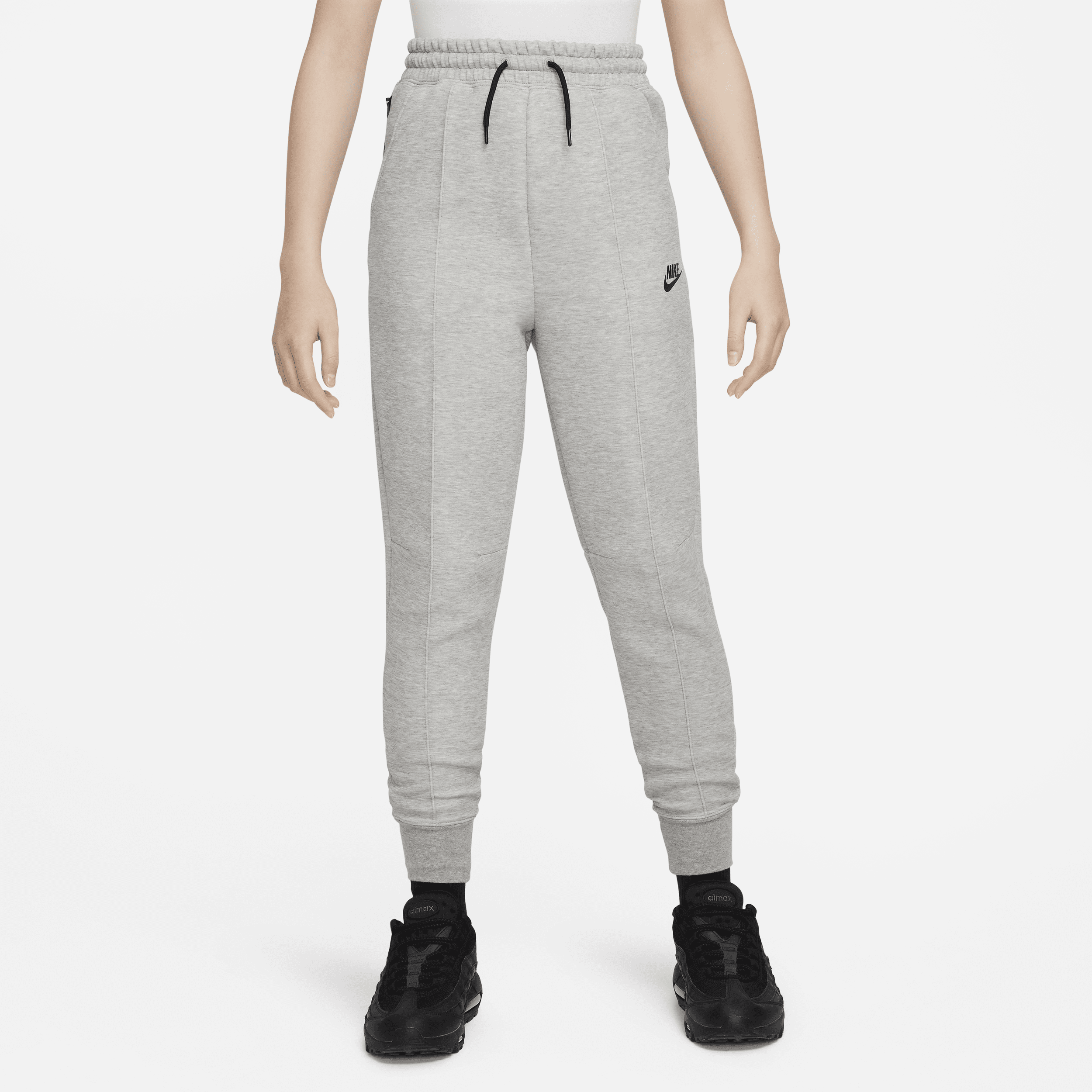 Shop Nike Sportswear Tech Fleece Big Kids' (girls') Jogger Pants In Grey