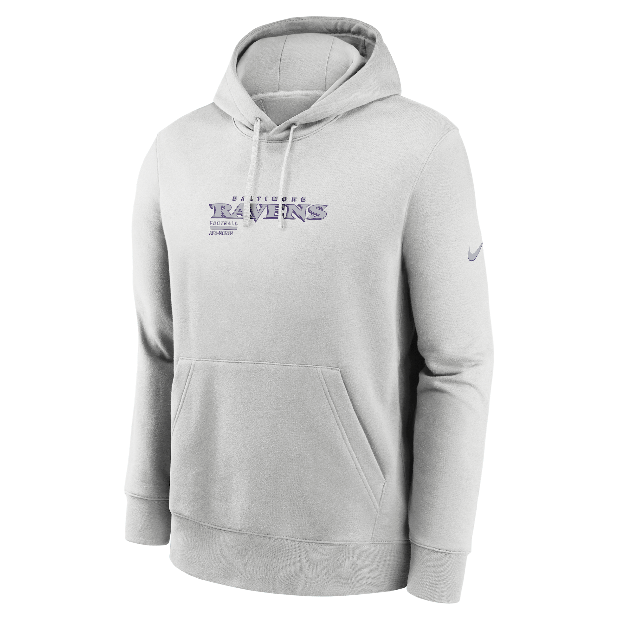 Nike Baltimore Ravens Slot Receiver Club  Men's Nfl Pullover Hoodie In Gray