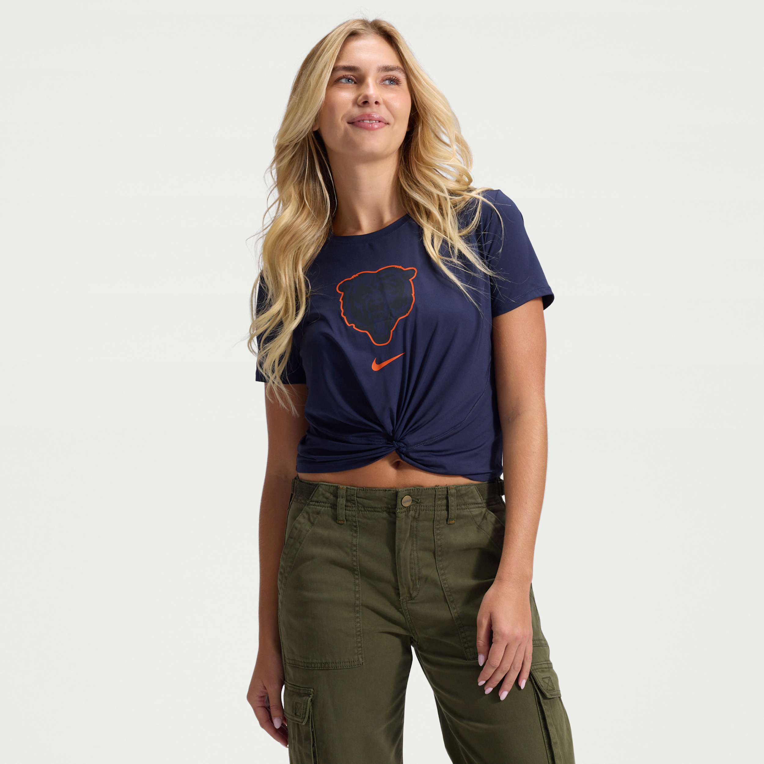 Chicago Bears Rivalries Collection One Classic Twist Nike Women's Dri-FIT NFL T-Shirt in Blue | 04PS41L7Q-FJD