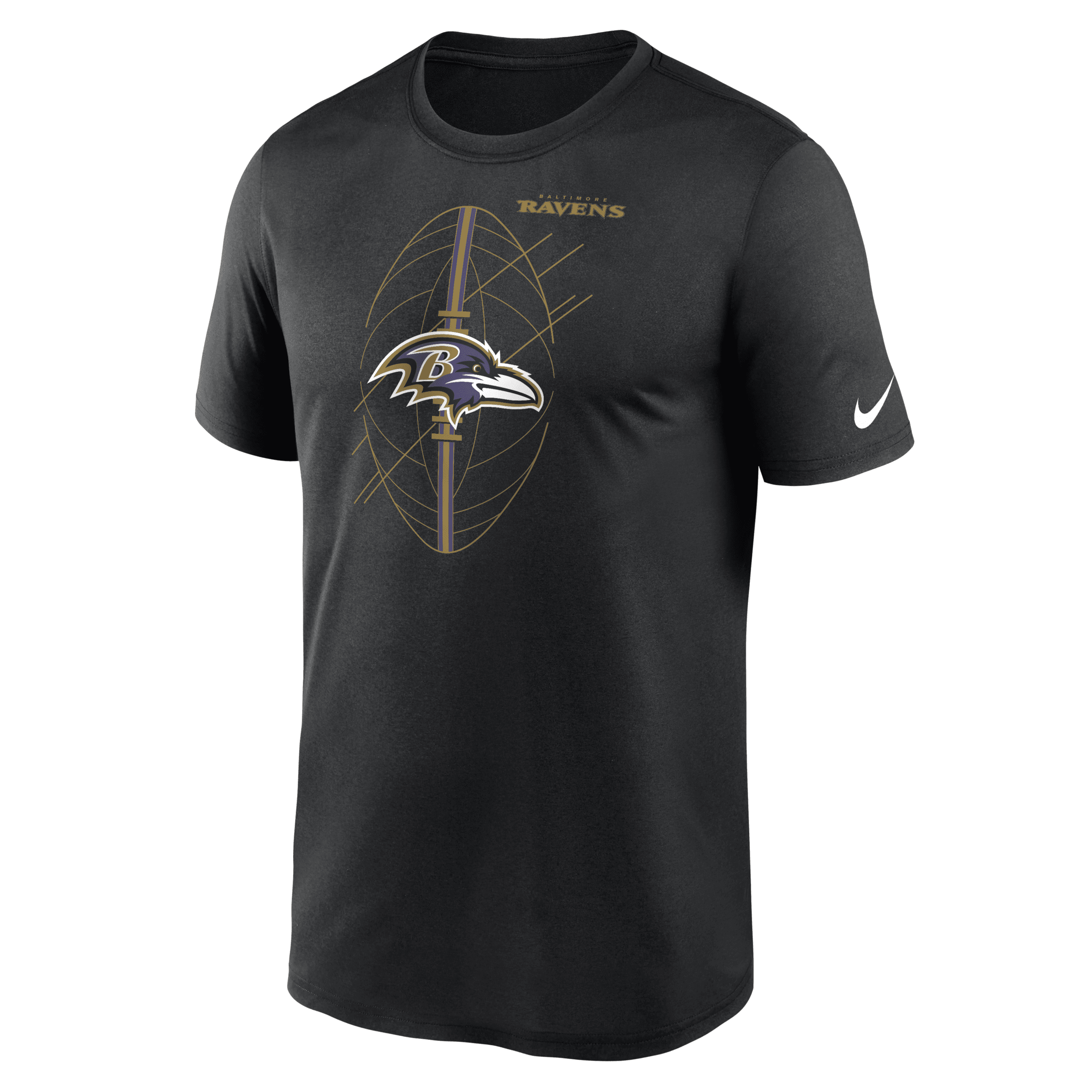 Nike Black Baltimore Ravens Legend Icon Performance T-shirt In Black