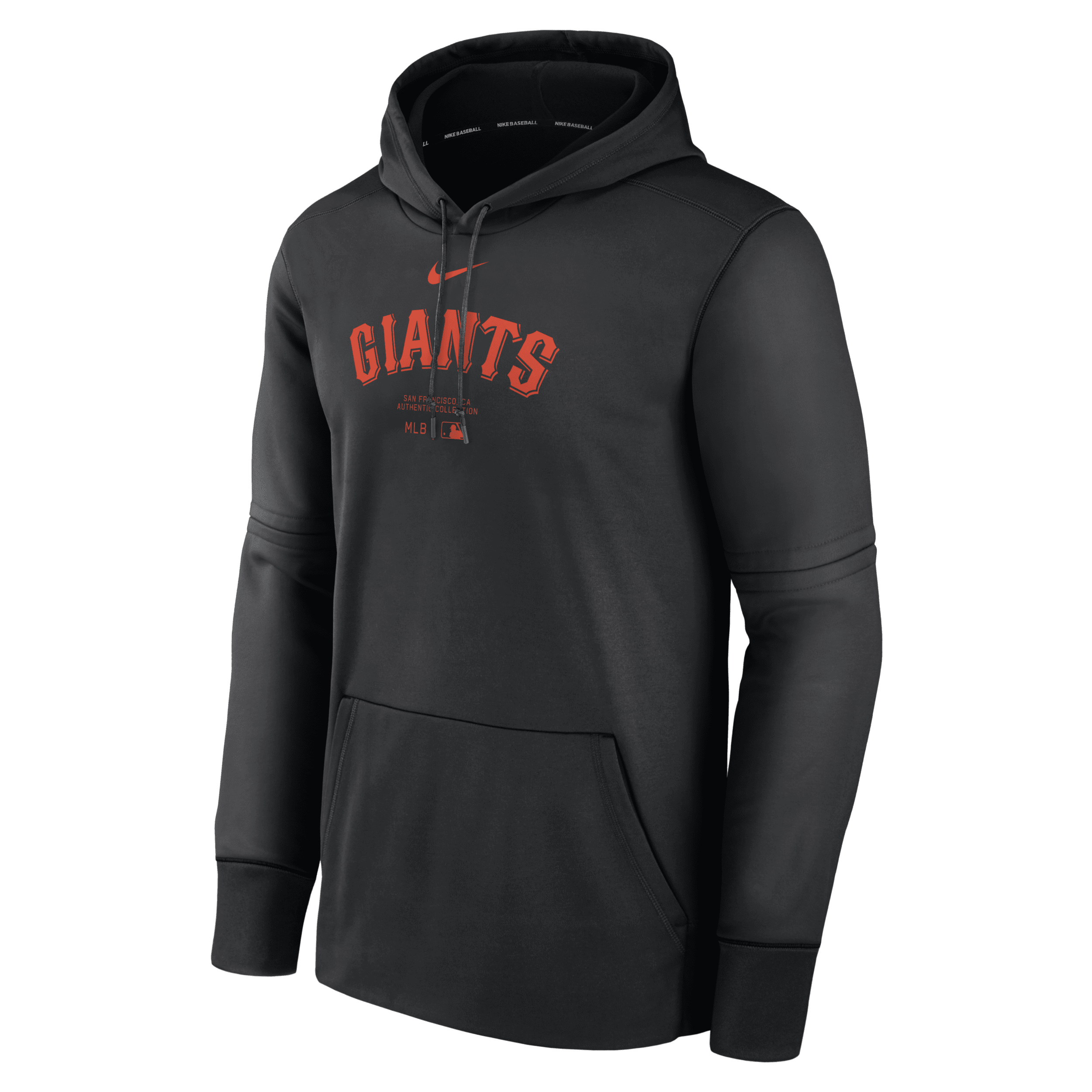 Shop Nike Men's San Francisco Giants Authentic Collection Practice  Therma Mlb Pullover Hoodie In Black