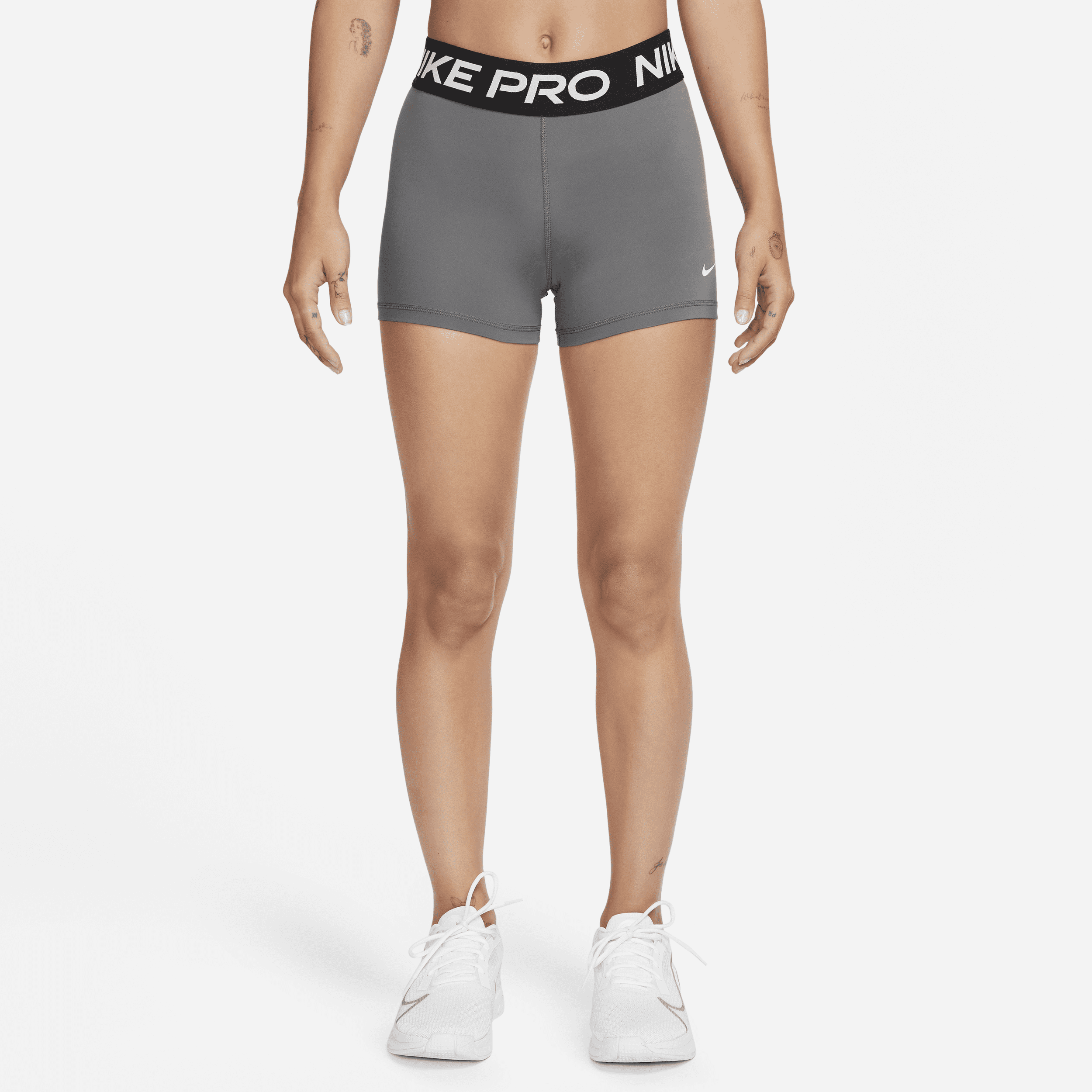 Shop Nike Women's  Pro 3" Shorts In Grey
