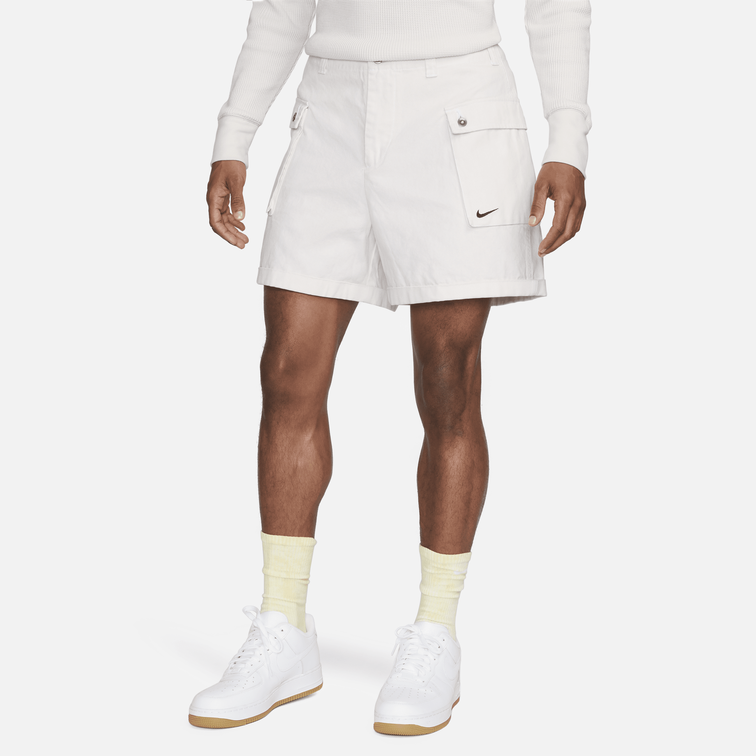 Nike Men's Life Woven P44 Cargo Shorts In Grey