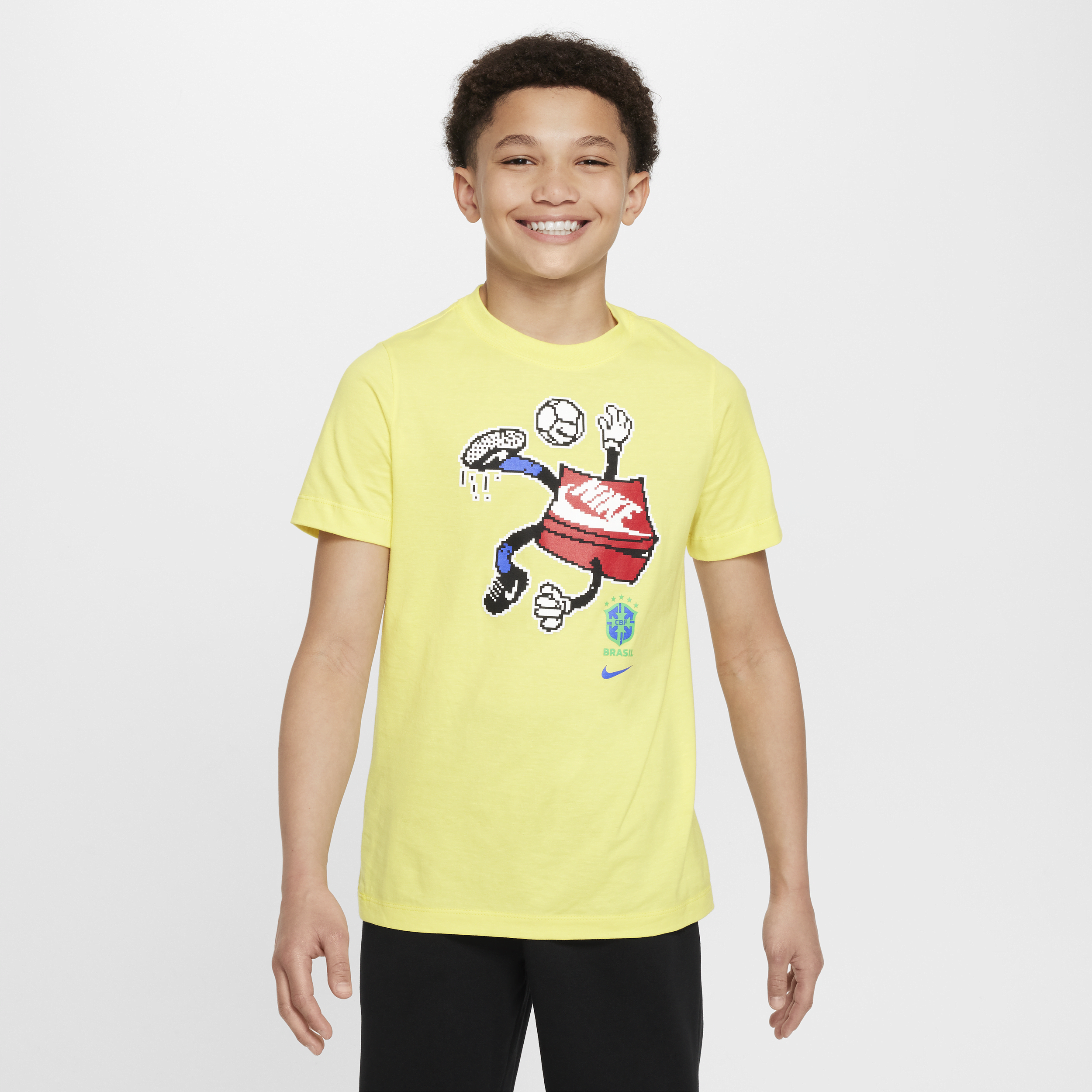 Shop Nike Brazil Big Kids'  Soccer T-shirt In Yellow